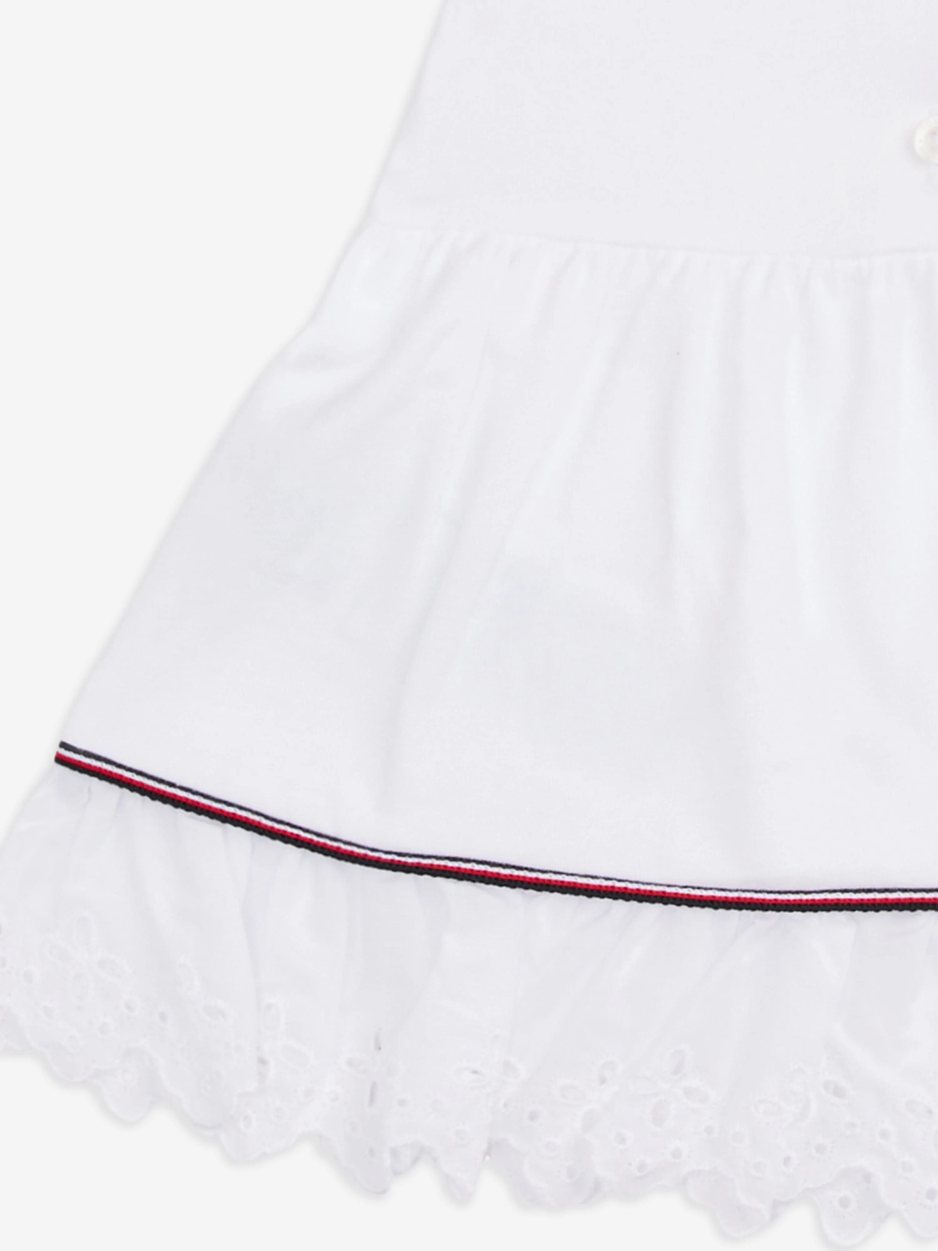Baby-Mädchen Broderie-Anglaise-Kleid in Weiß