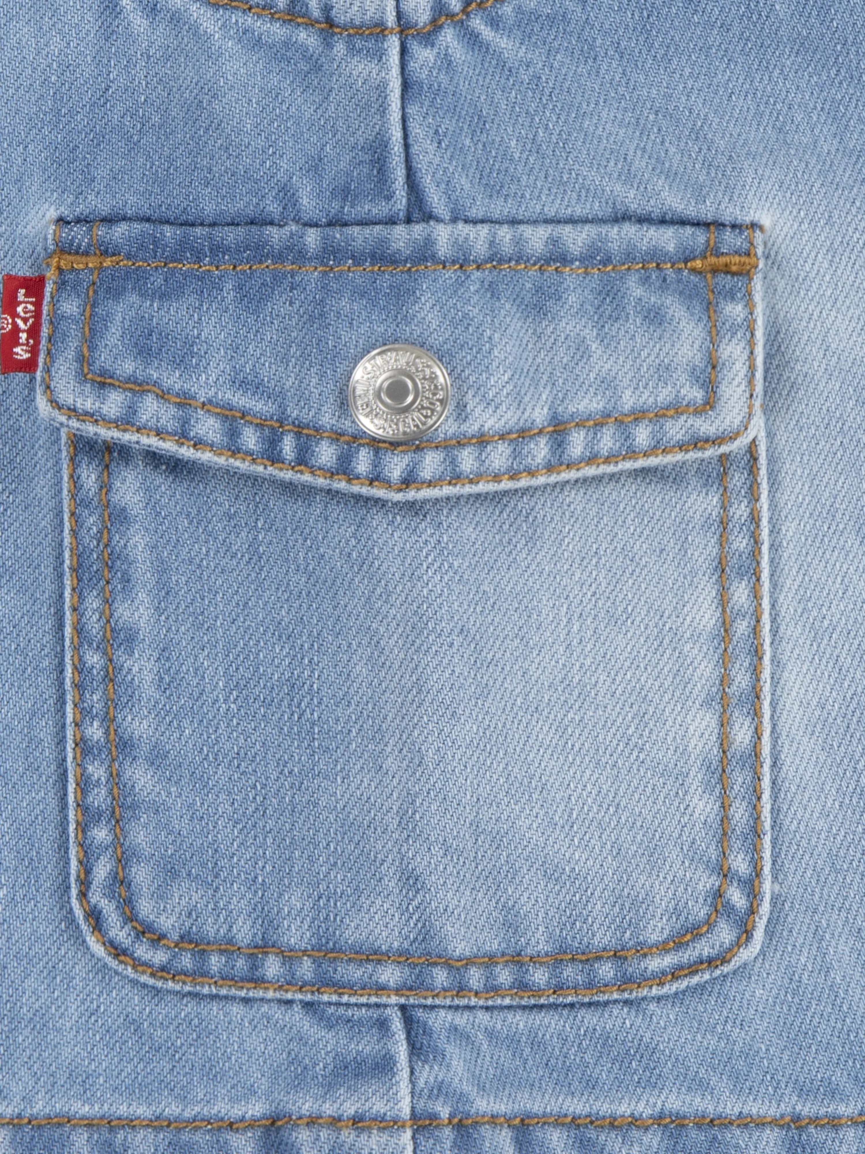 Blaue Cargo-Latzhose für Mädchen