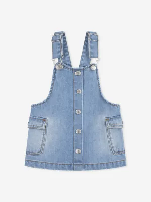 Blaue Cargo-Latzhose für Mädchen