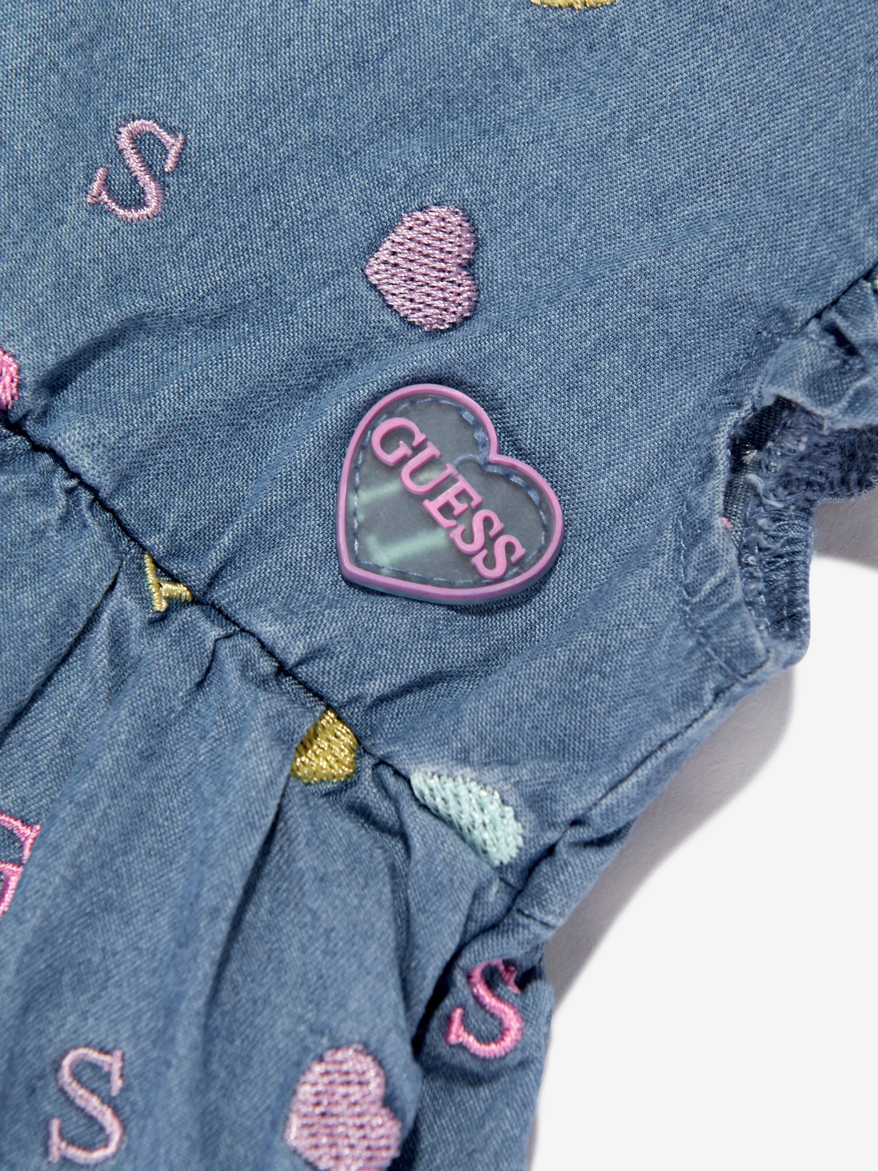 Baby-Mädchen Chambray Bodykleid in Blau