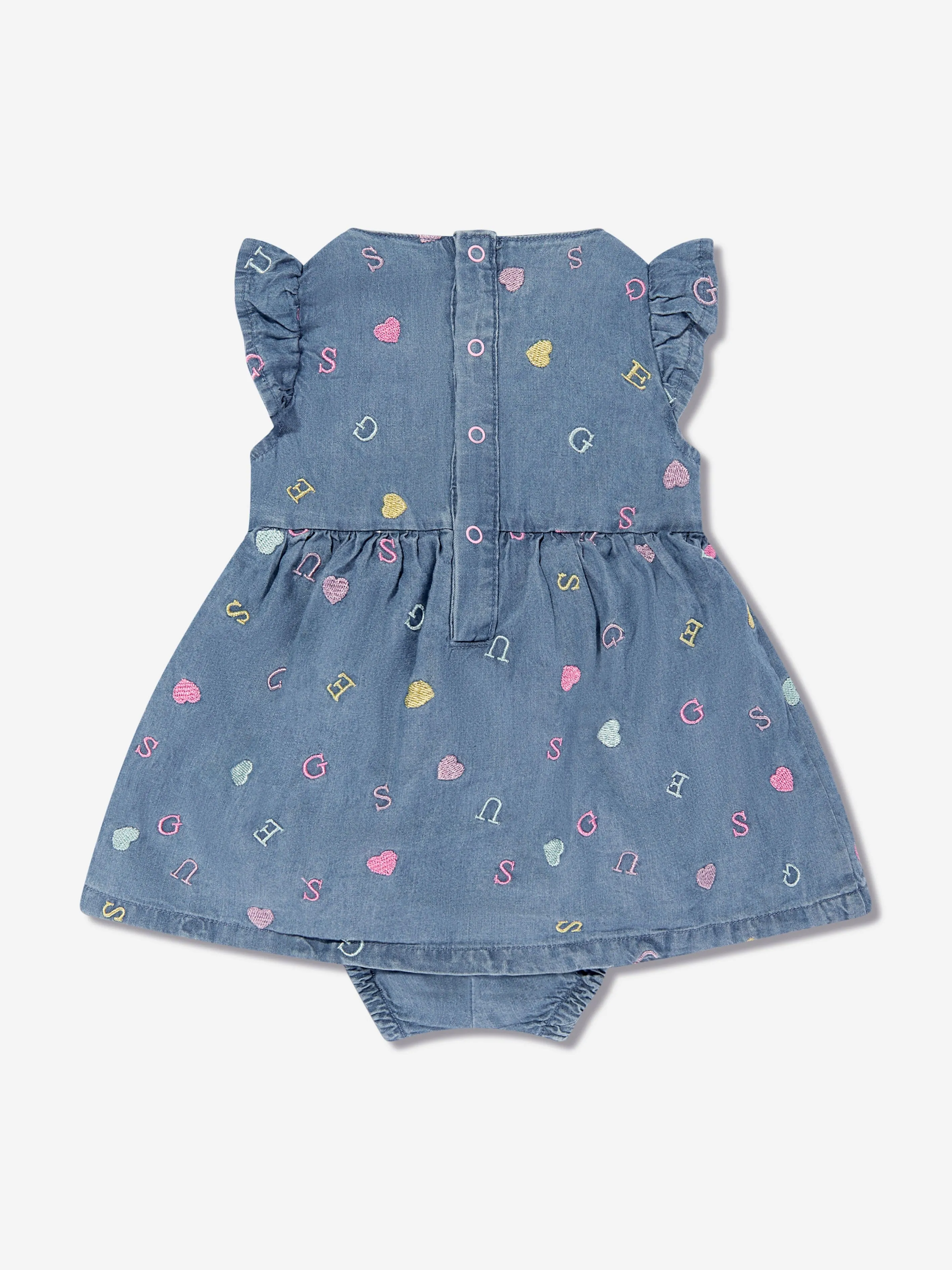 Baby-Mädchen Chambray Bodykleid in Blau