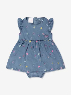 Baby-Mädchen Chambray Bodykleid in Blau