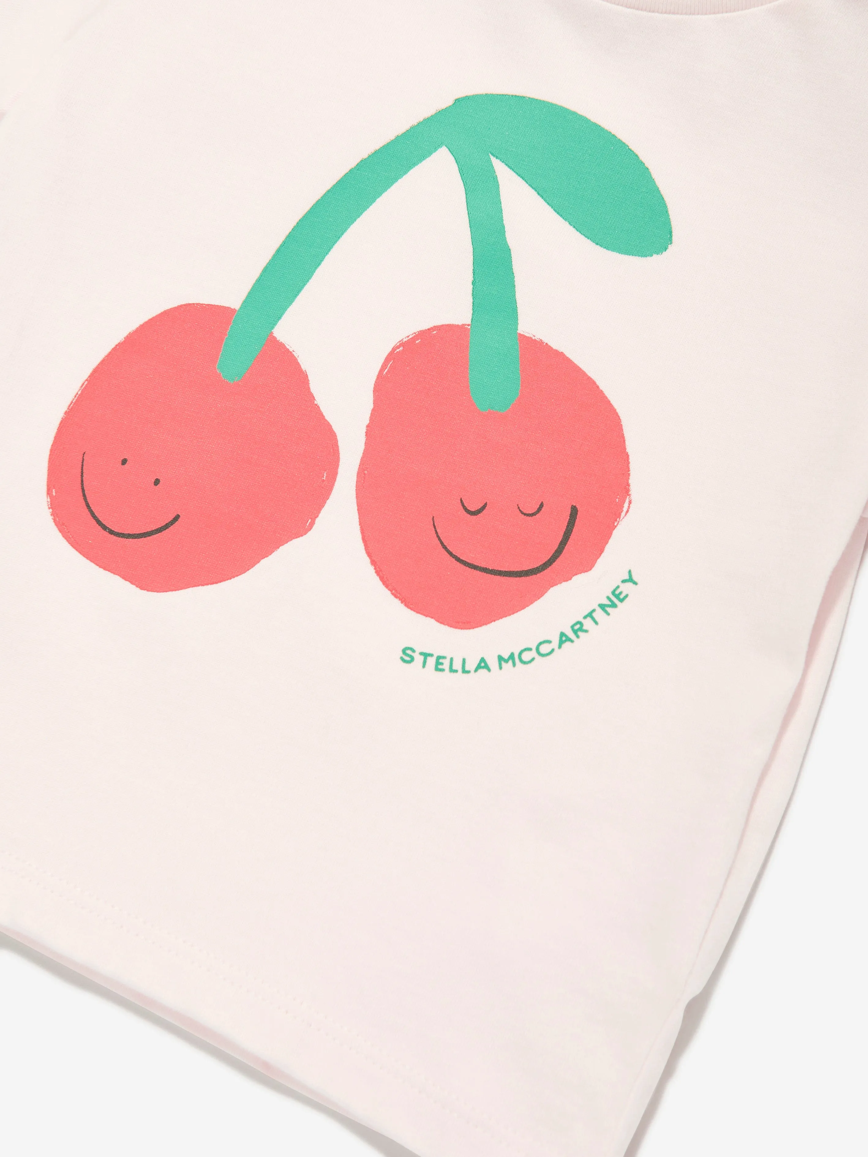 Rosa T-Shirt mit Kirschmotiv für Baby-Mädchen