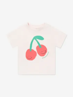 Rosa T-Shirt mit Kirschmotiv für Baby-Mädchen