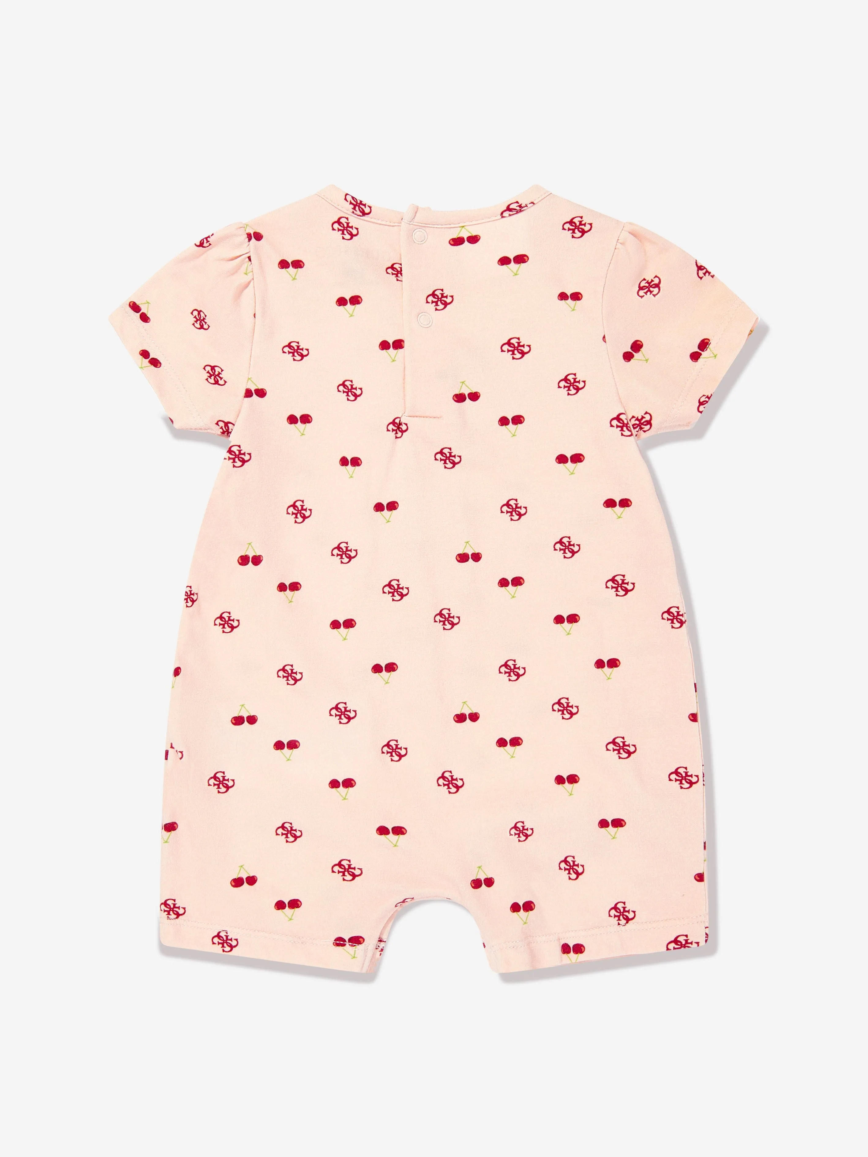 Rosa Baby-Mädchen Kirsch-Romper