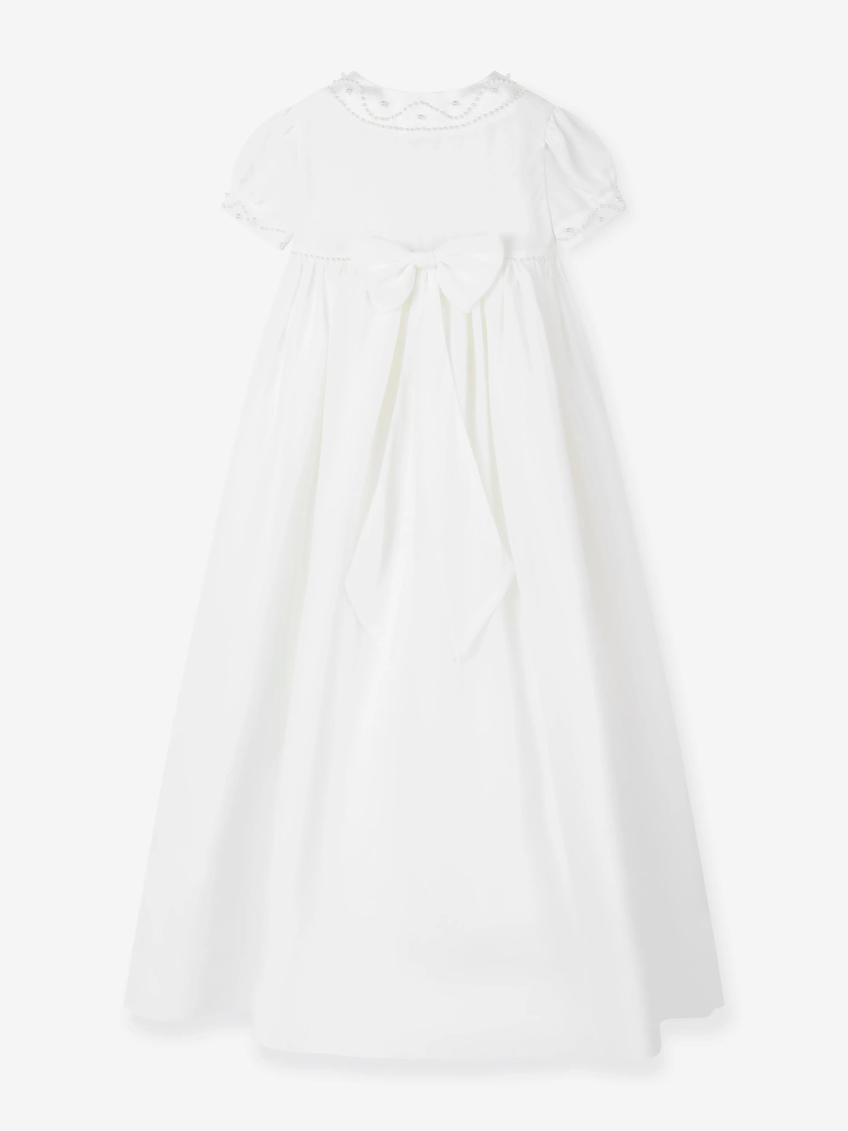 Taufkleid, Mäntelchen und Häubchen für Mädchen in Elfenbein