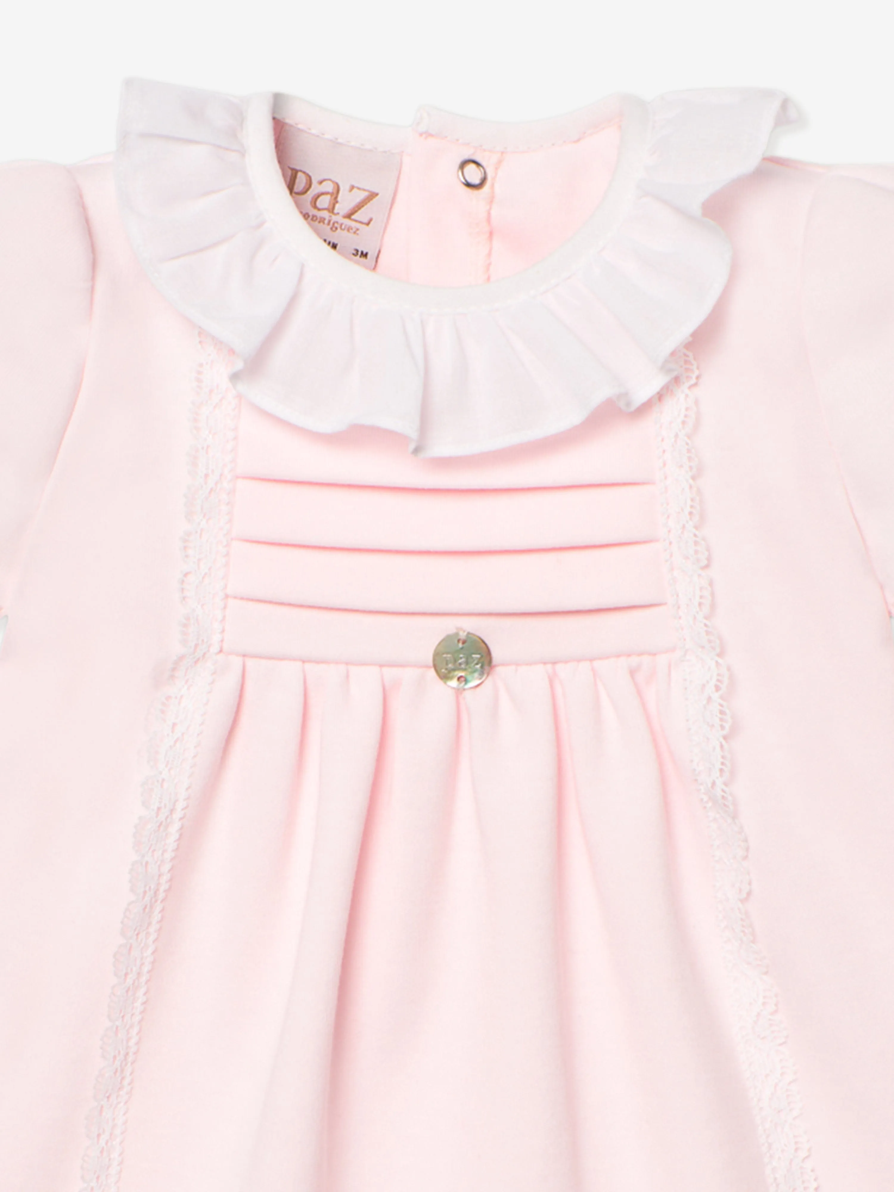 Rosa Baumwoll-Strampler für Baby-Mädchen