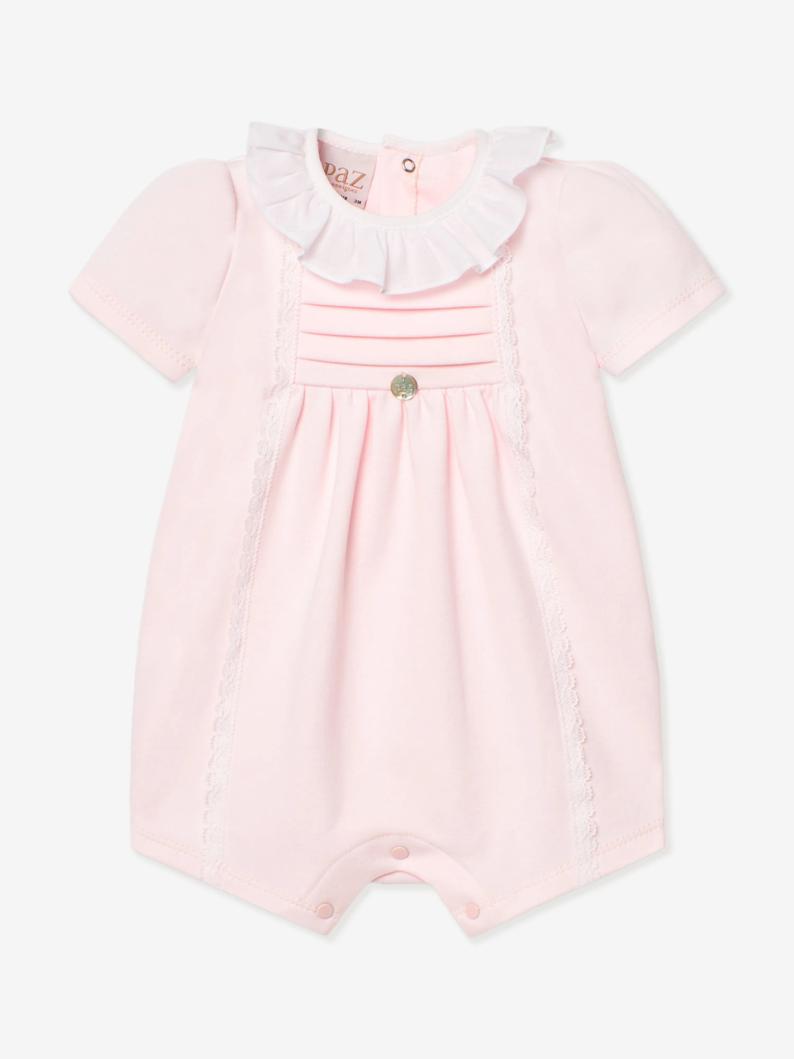 Rosa Baumwoll-Strampler für Baby-Mädchen