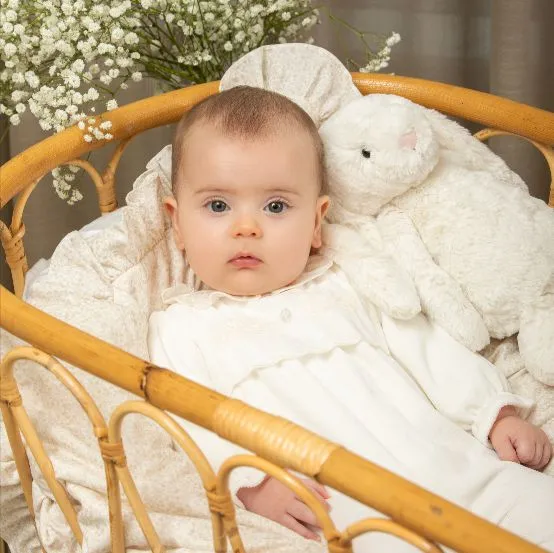 Baby Girls Cream Babygrow