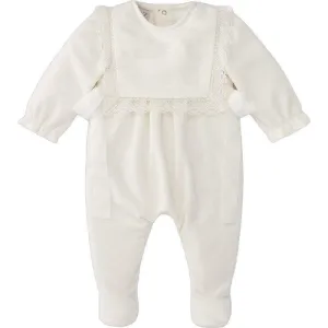 Baby Girls Sahnefarbener Schleifen-Strampler
