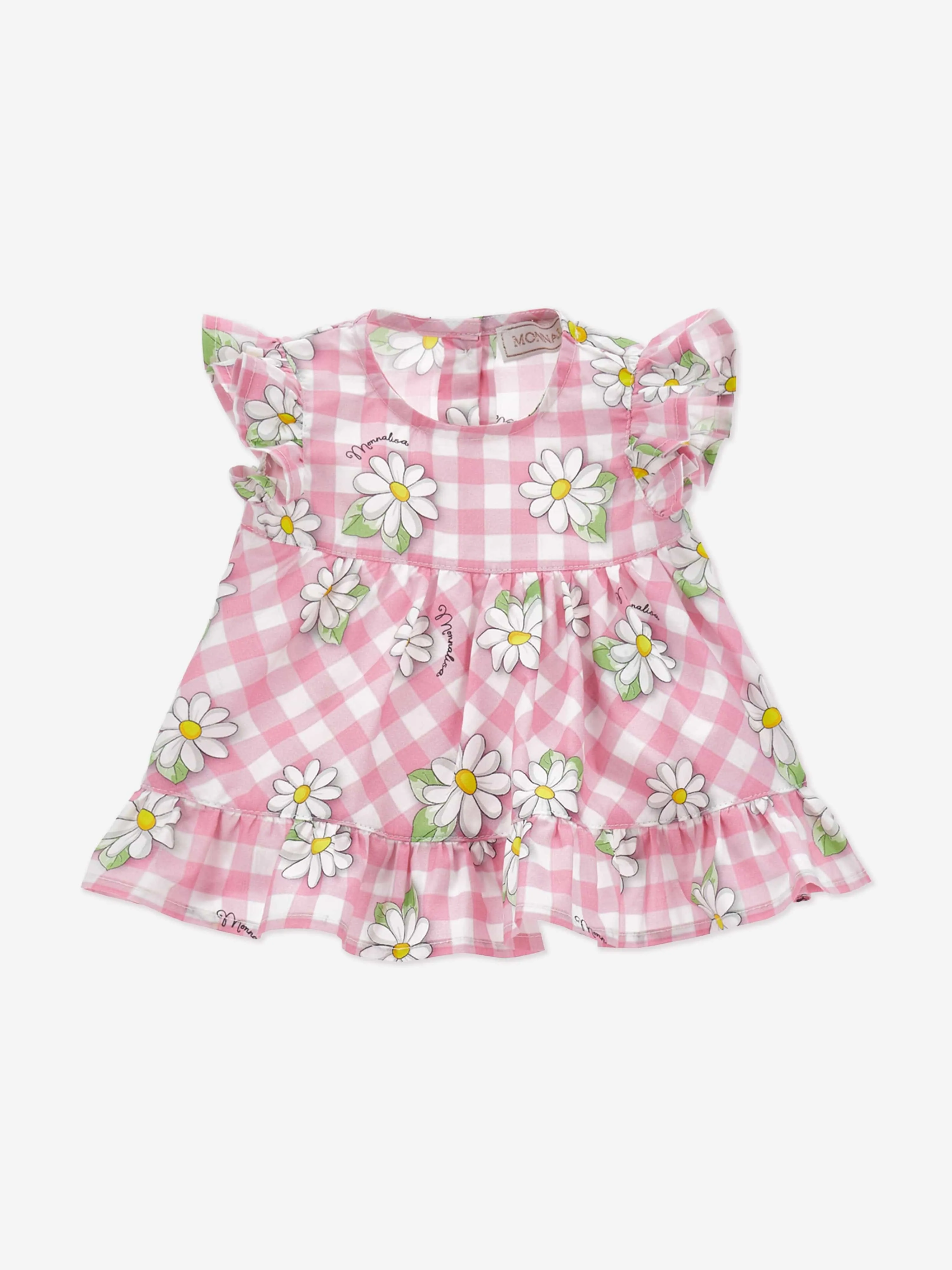 Rosa Baby-Mädchen Gänseblümchenkleid und Bloomers-Set