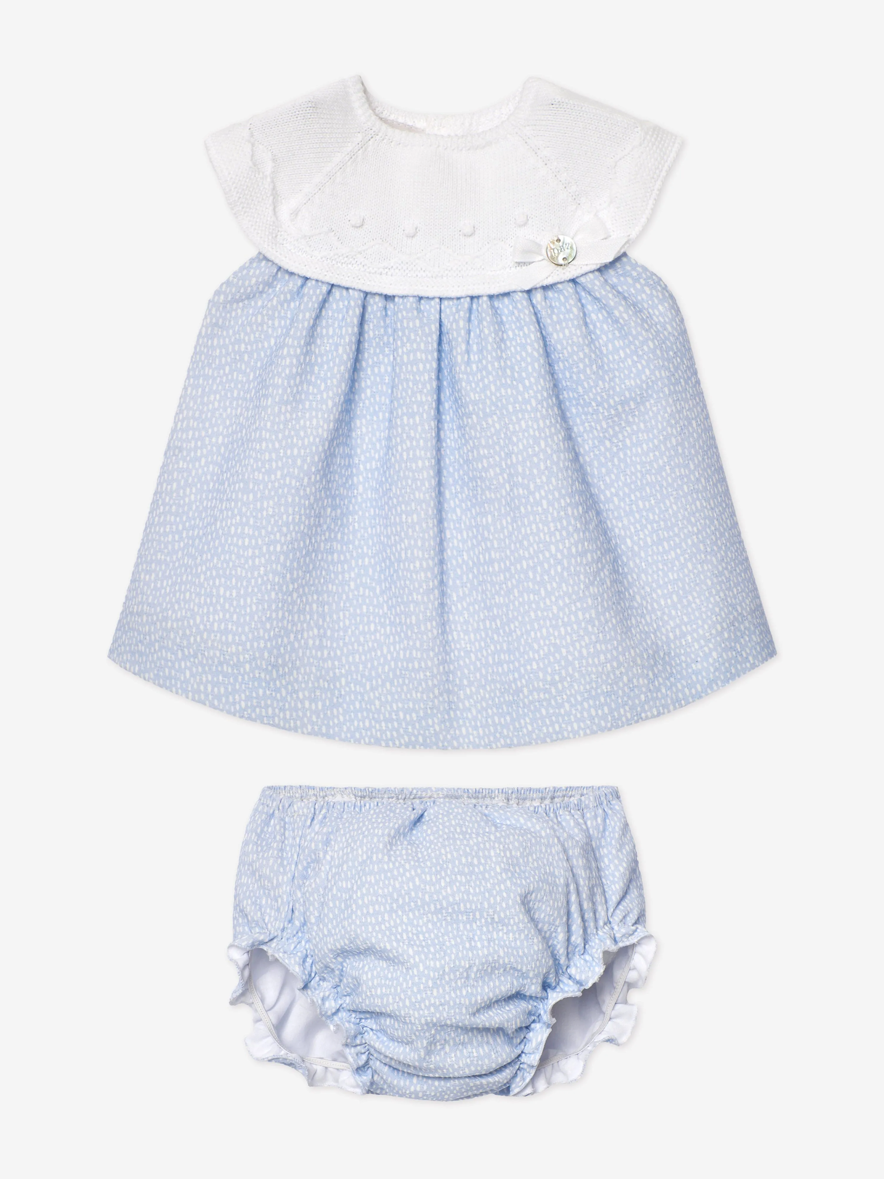 Baby-Mädchen Kleid und Bloomers-Set in Blau