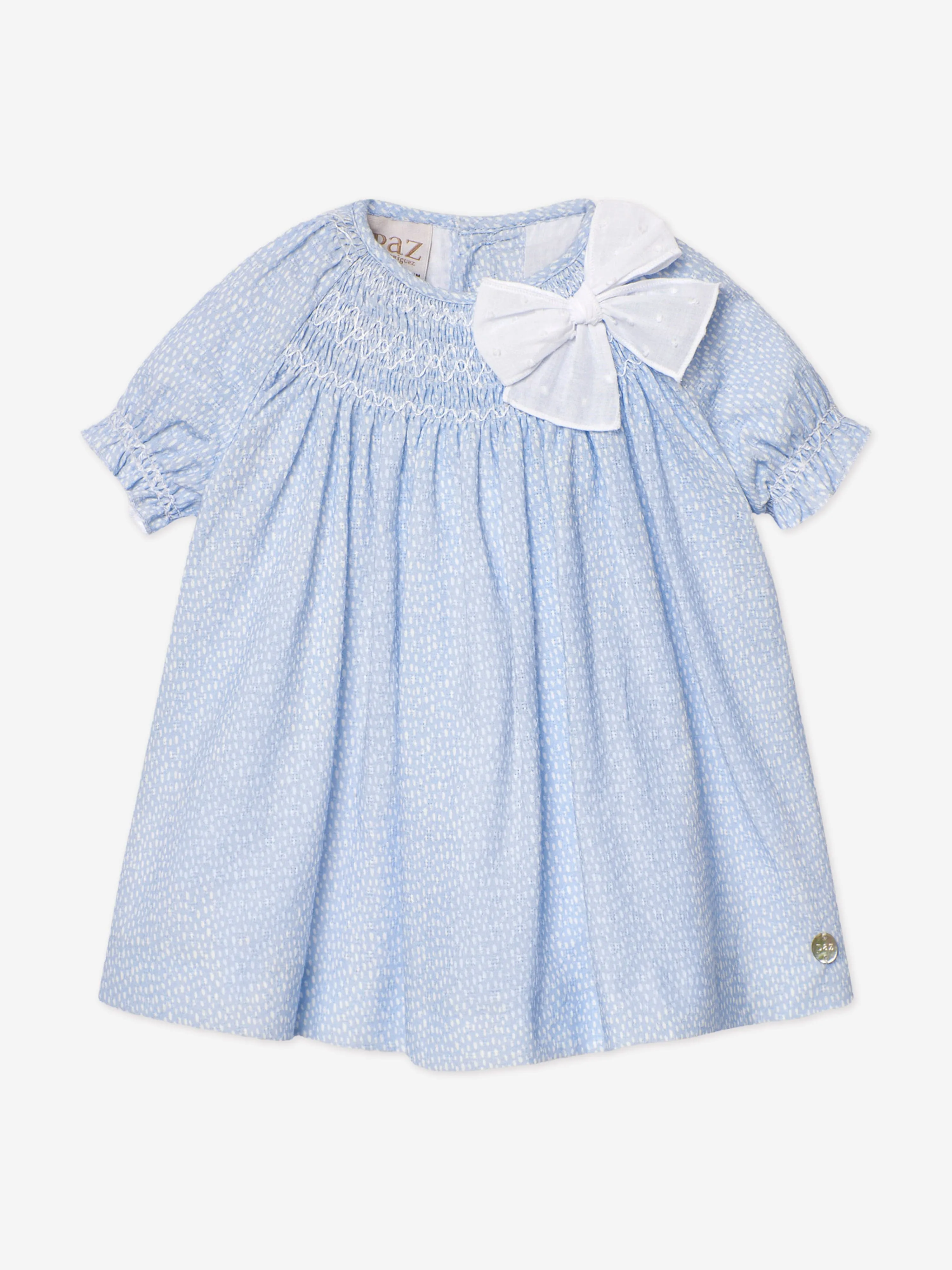 Baby-Mädchen Kleid und Bloomers-Set in Blau