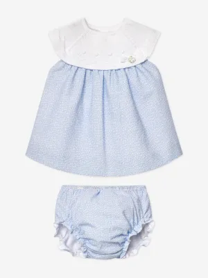 Baby-Mädchen Kleid und Bloomers-Set in Blau