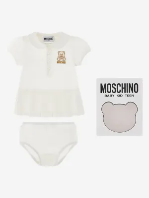 Babygirls Kleid und Höschen-Set in Elfenbein
