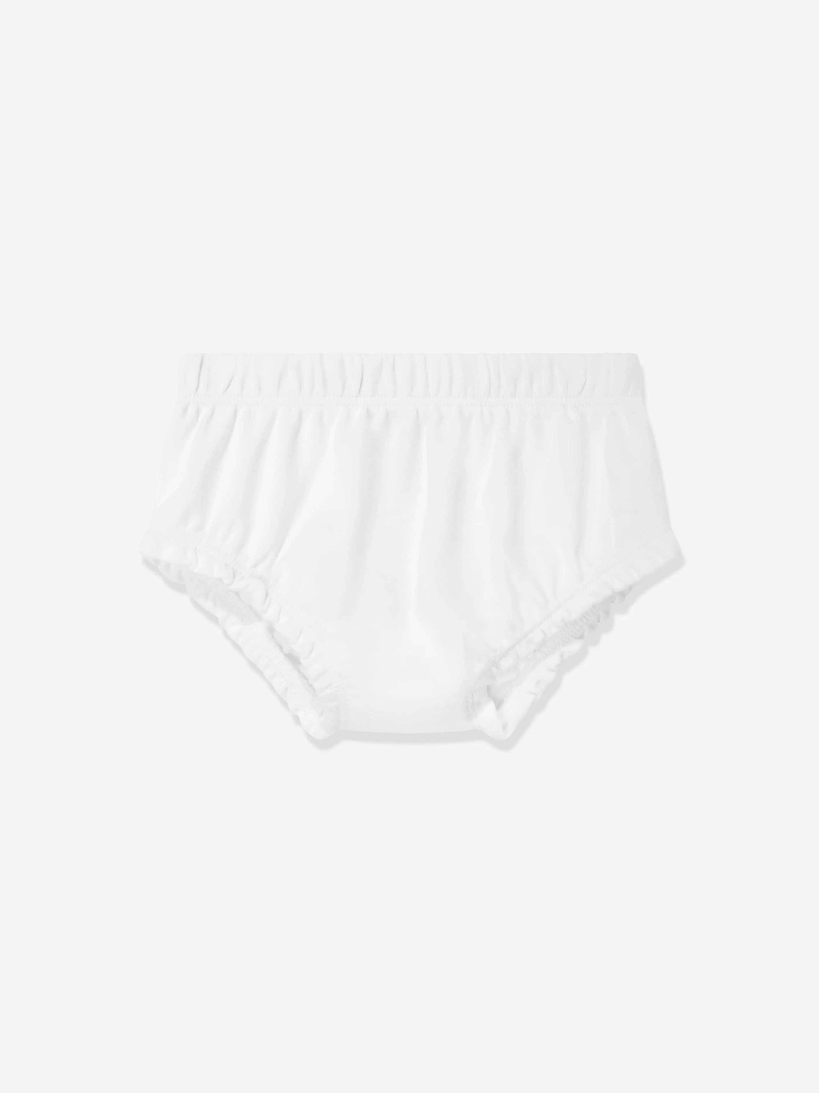 Baby-Mädchenkleid mit Schlüpfer in Weiß