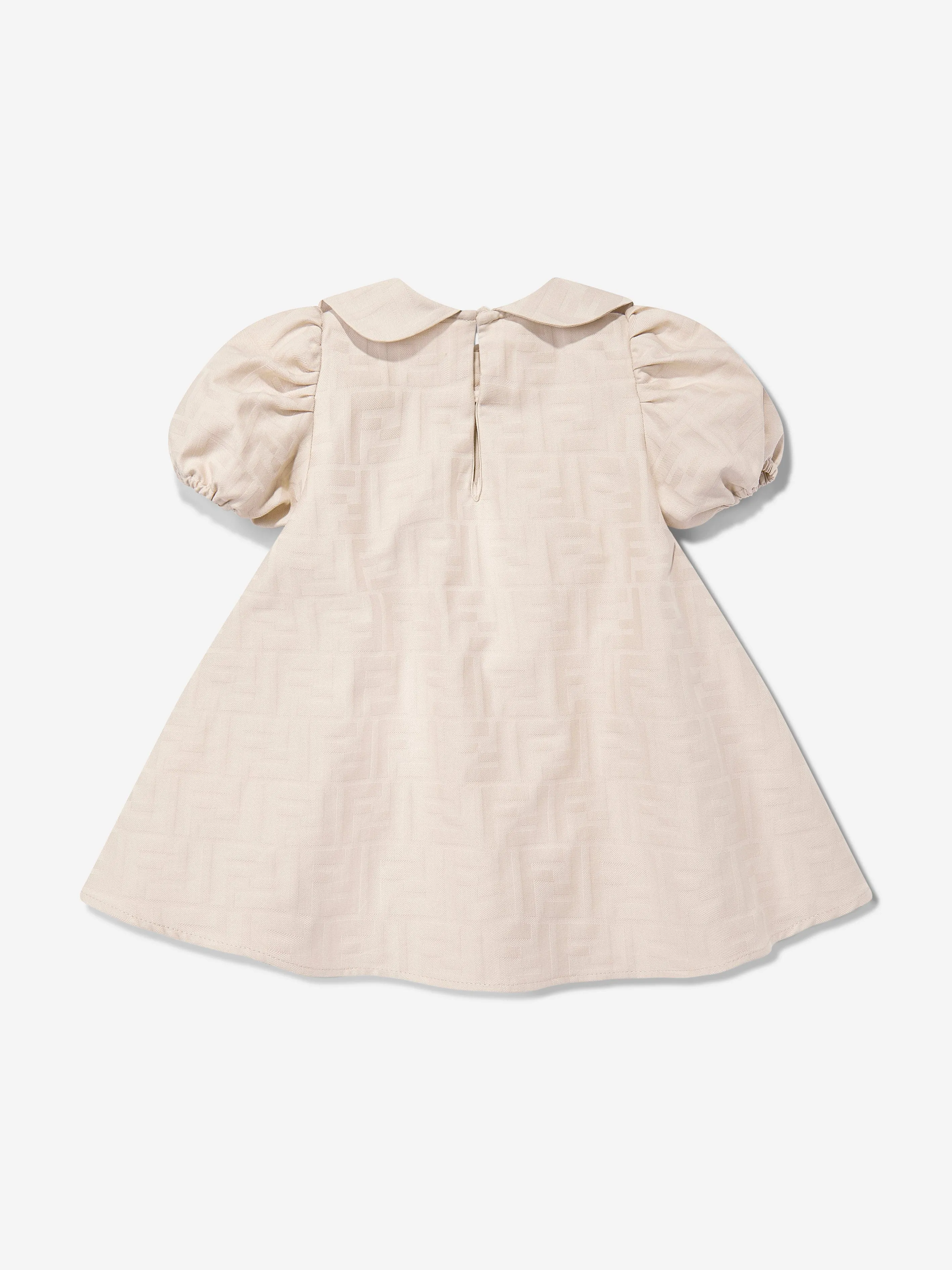 Baby Girls FF Jacquard-Logo-Kleid in Beige