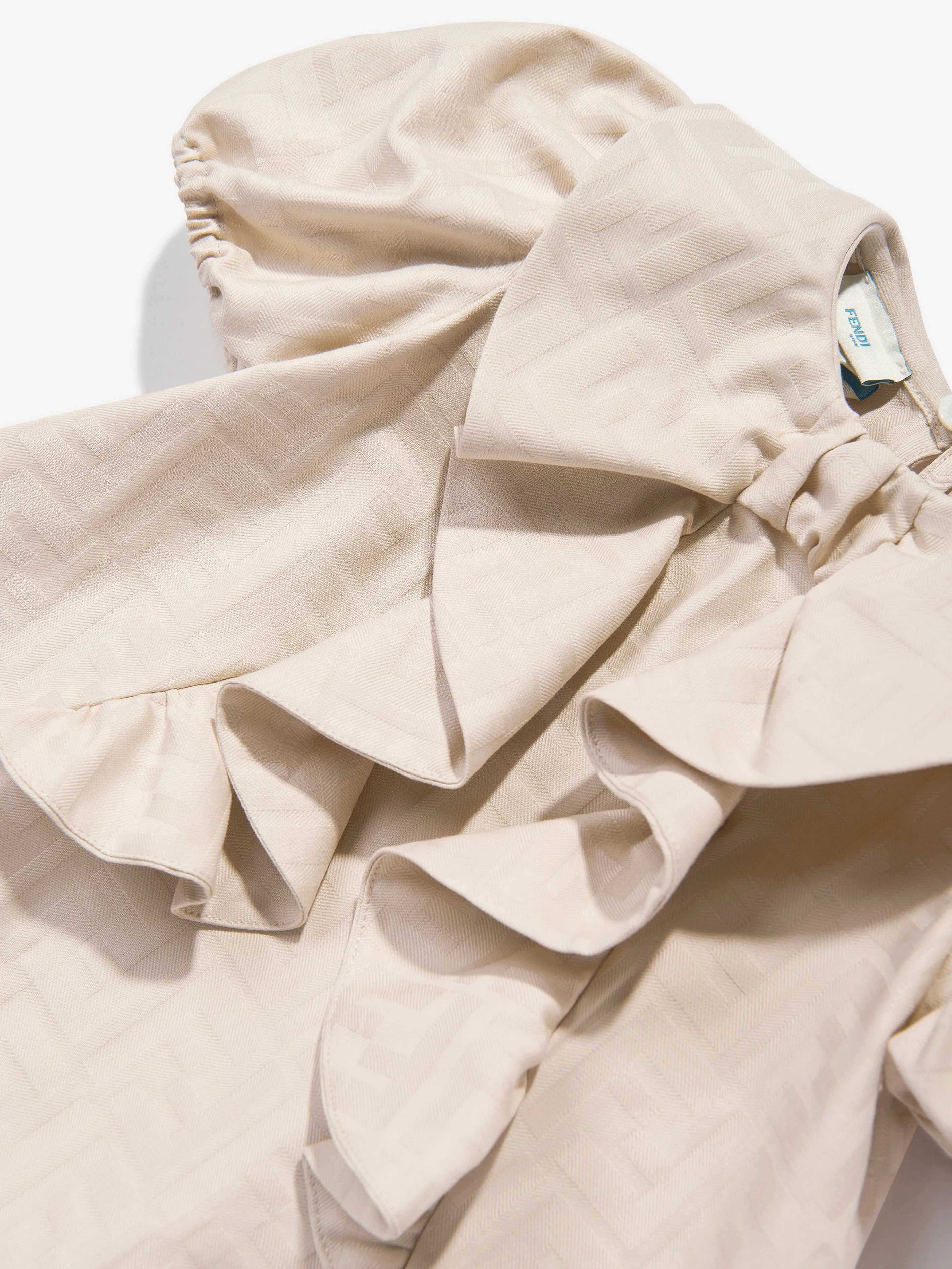 Baby Girls FF Jacquard-Logo-Kleid in Beige