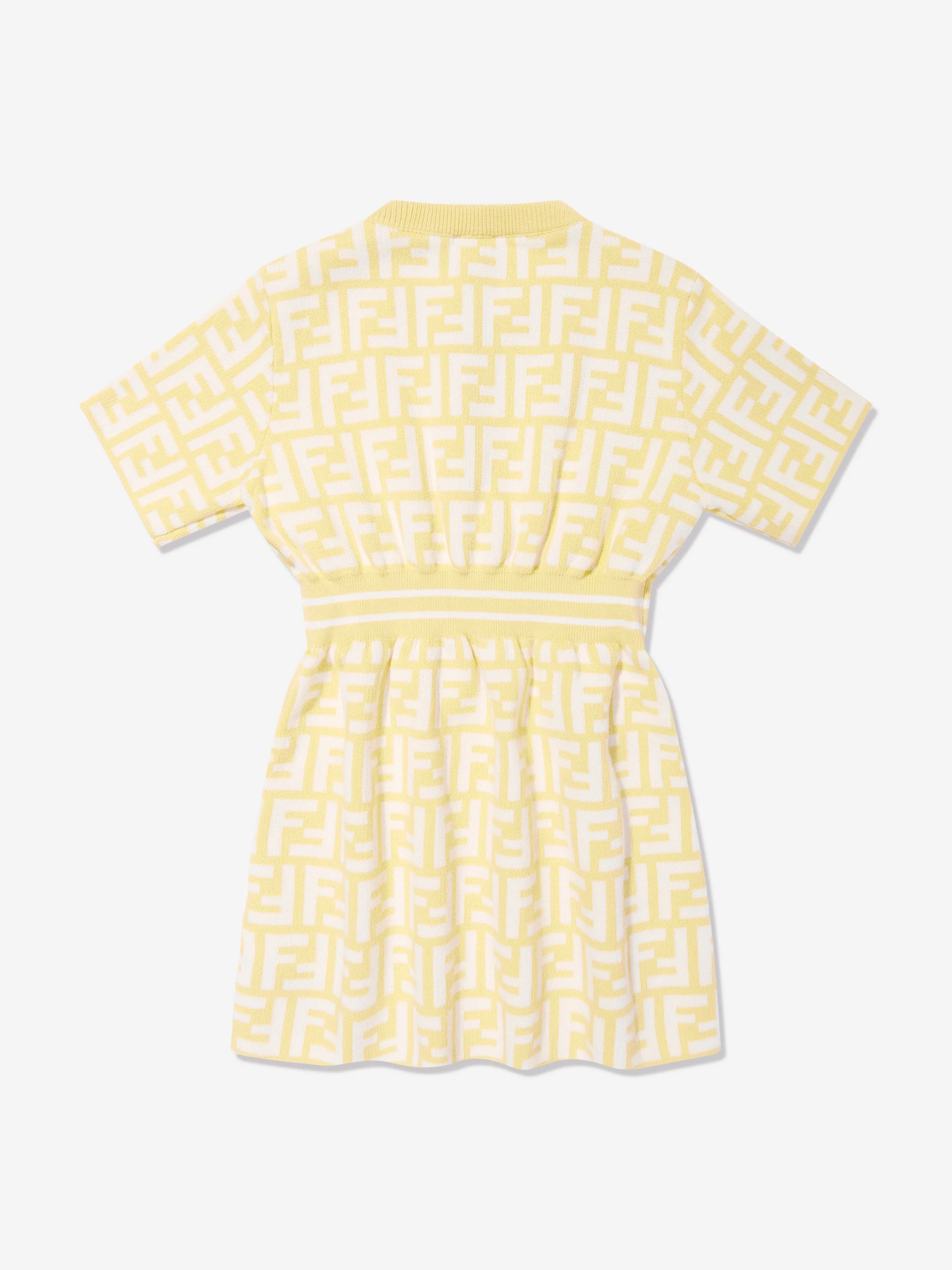 Baby Girls FF Logo Strickkleid in Gelb