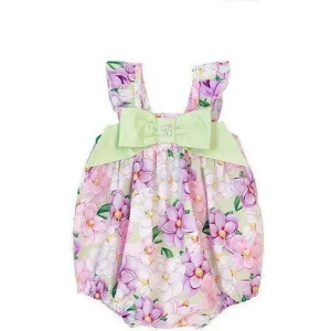 Baby Girls Blumenstoff-Bow-Overall