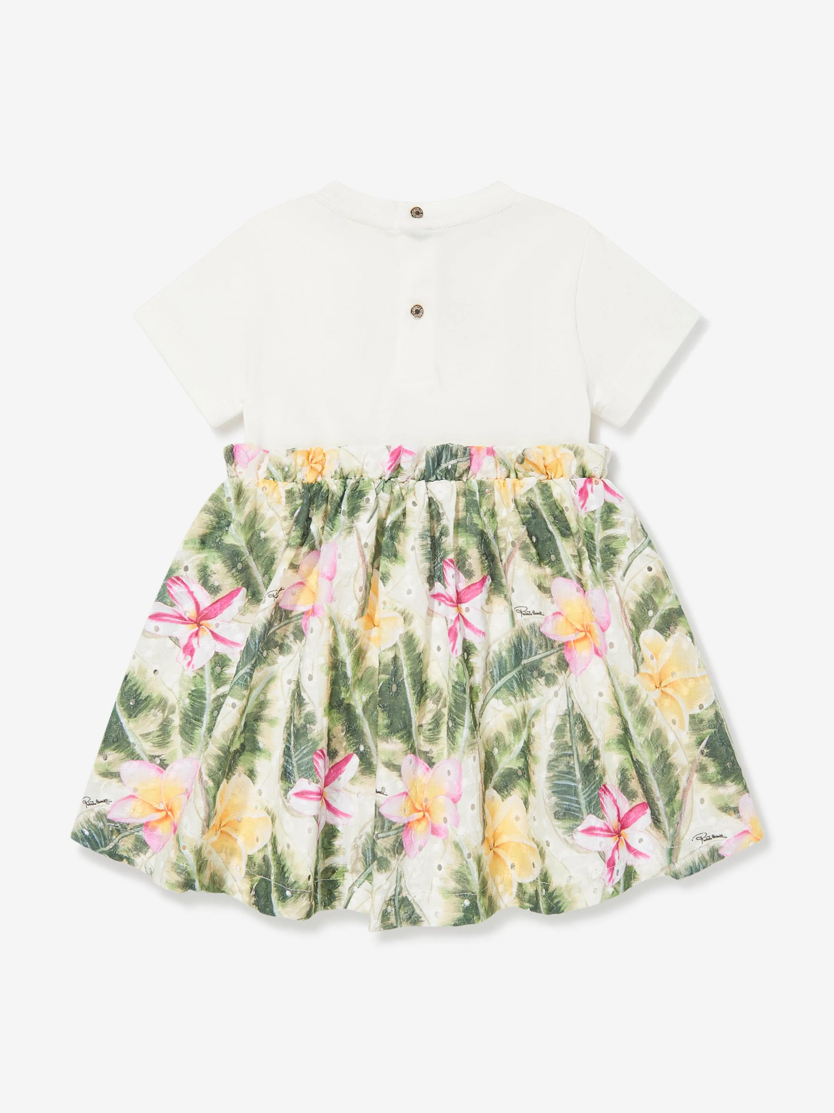Baby Mädchen Blumen Baumwolle Jersey Kleid in Mehrfarbig