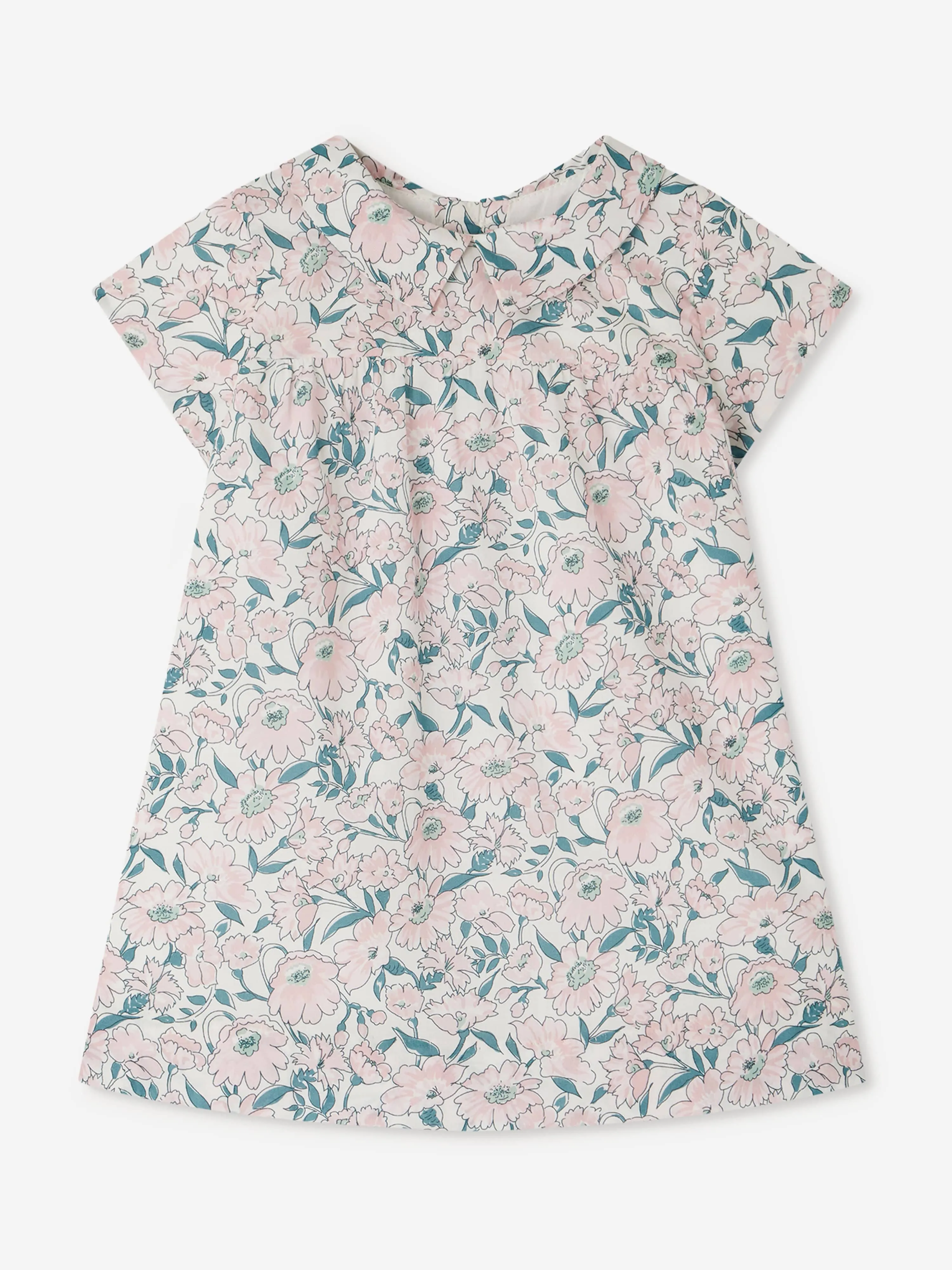 Rosa Blumen-Jadila-Kleid für Baby-Mädchen