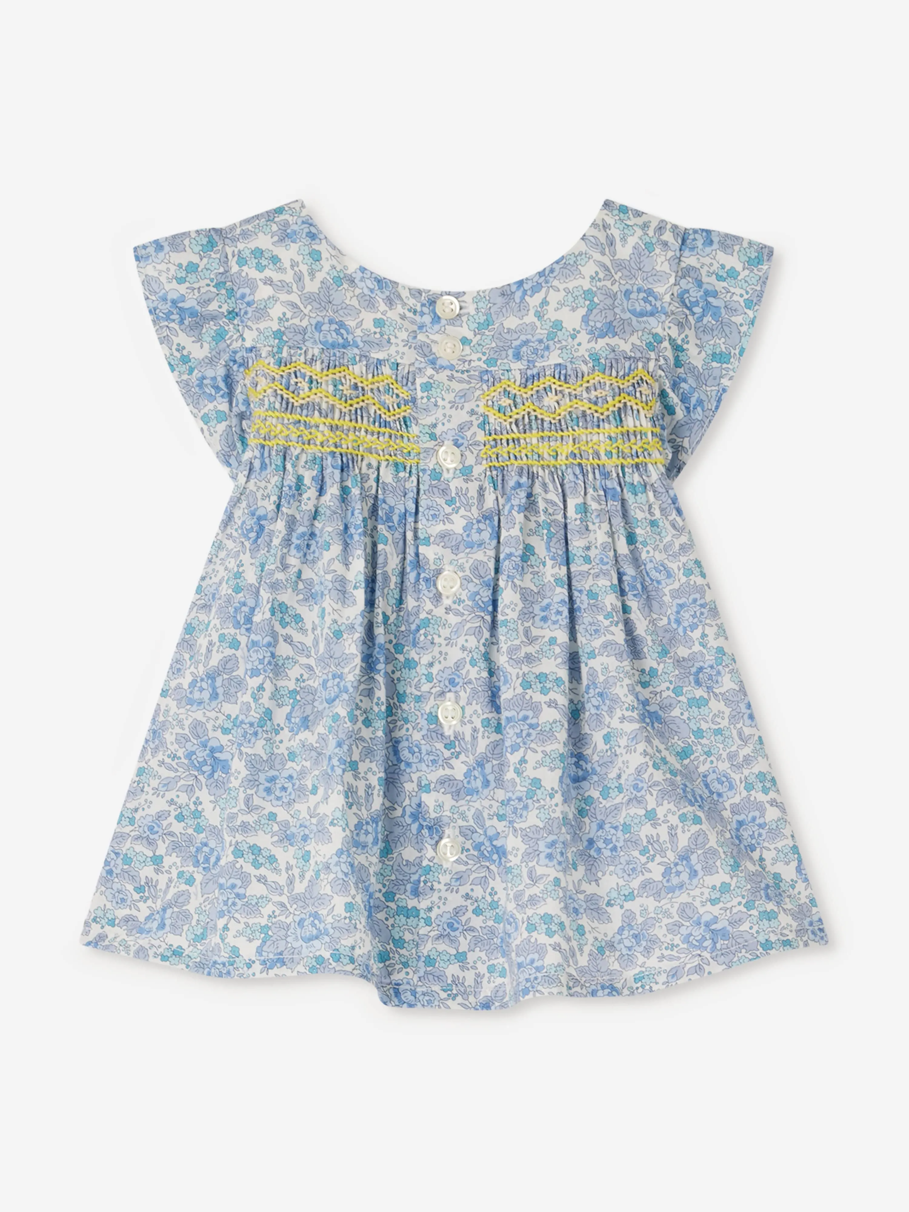 Baby Girls Bluse mit Blumenmuster in Blau