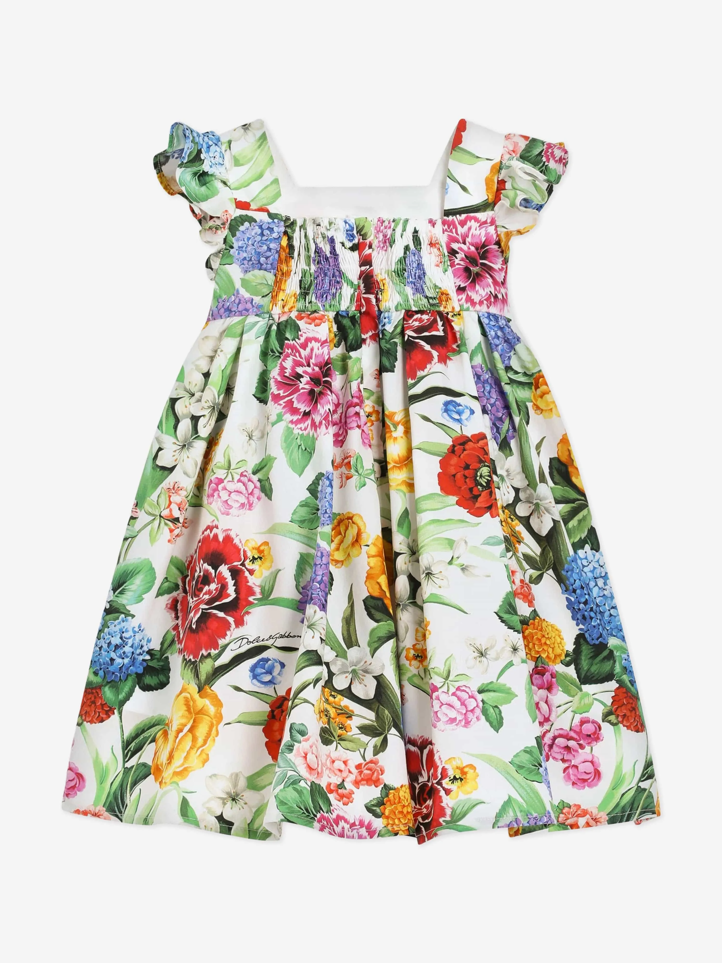 Baby Mädchen Blumenmuster Kleid in Mehrfarbig