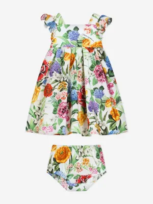 Baby Mädchen Blumenmuster Kleid in Mehrfarbig