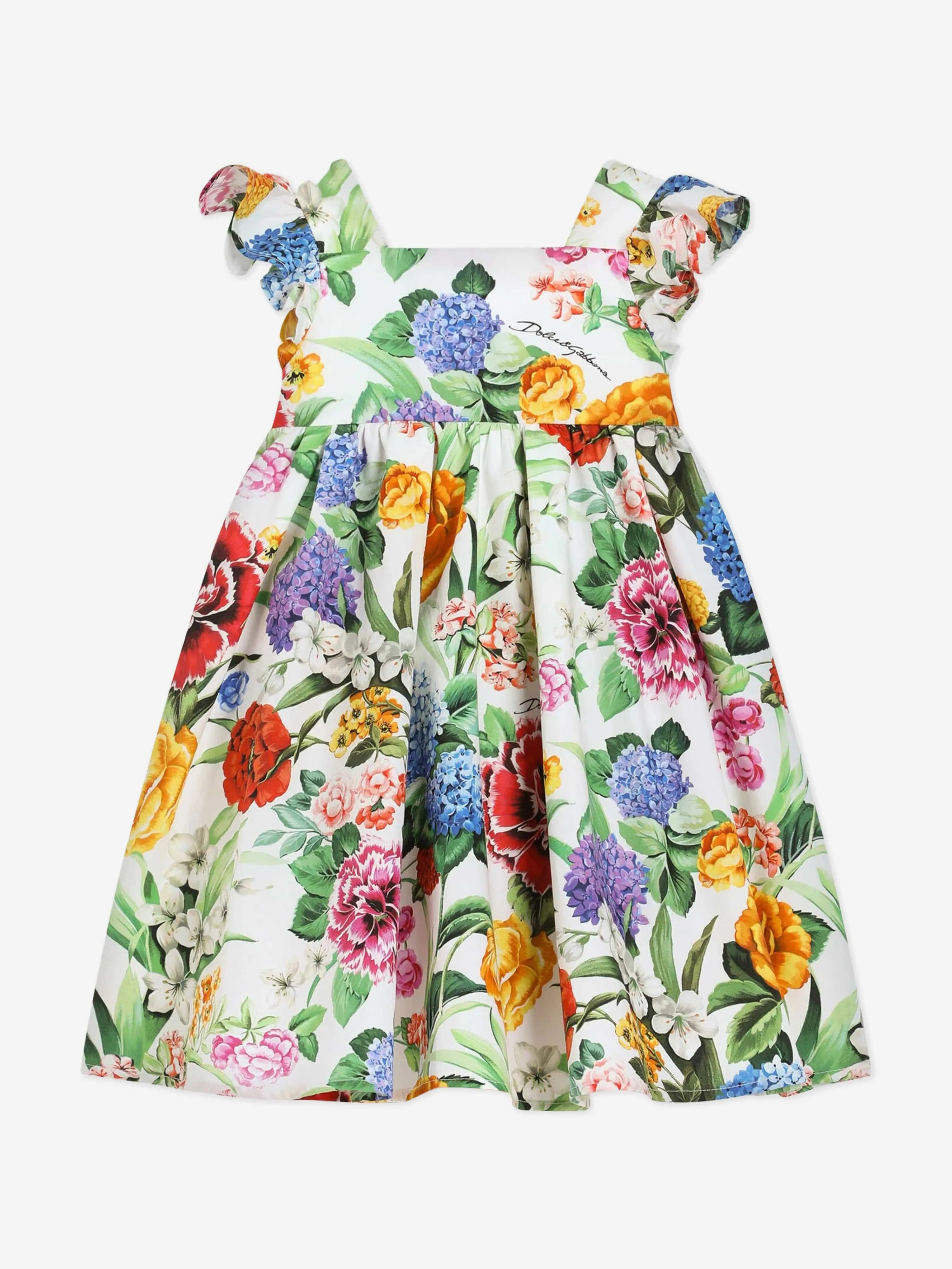 Baby Mädchen Blumenmuster Kleid in Mehrfarbig
