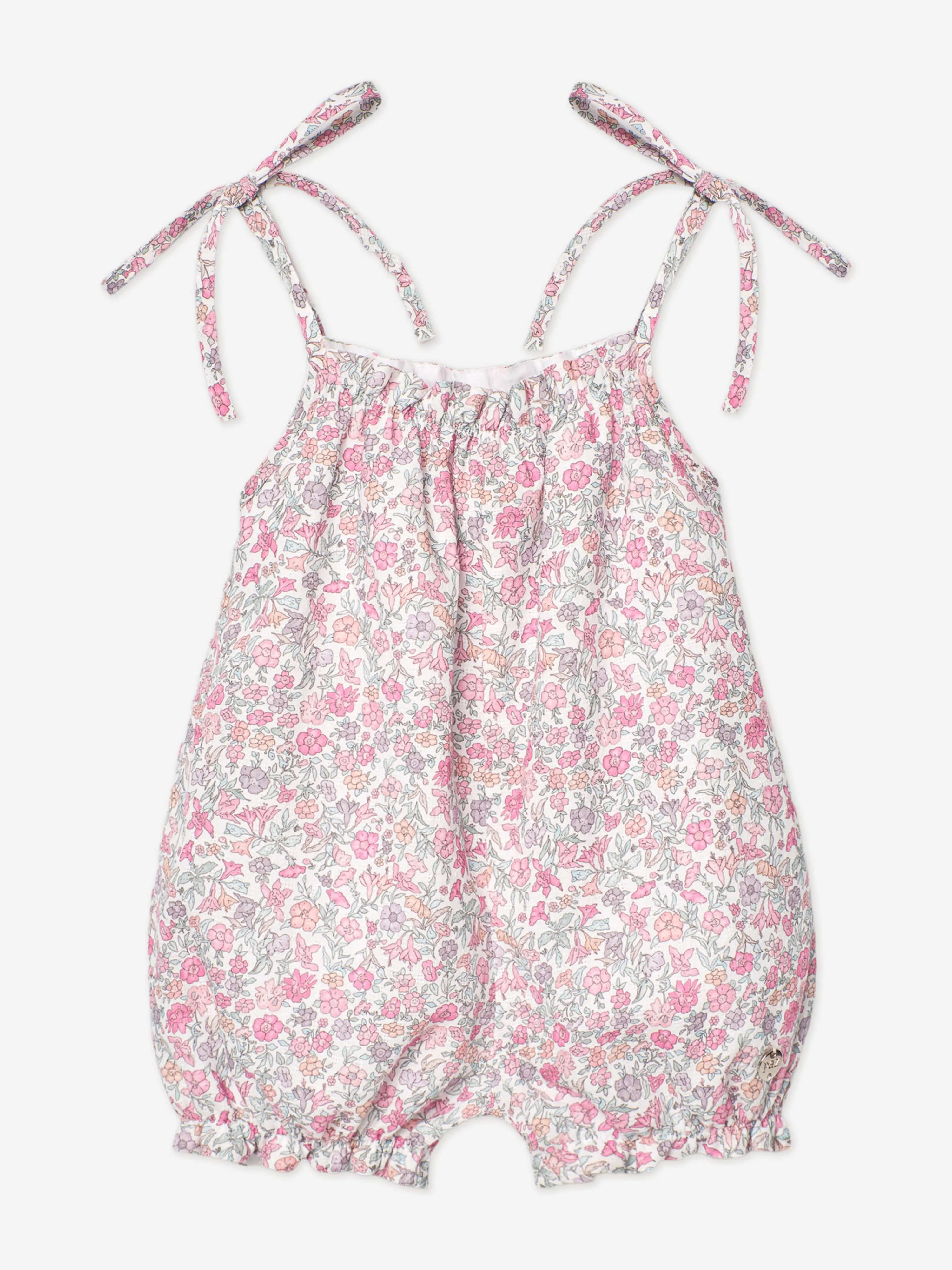 Rosa Blumen-Romper für Babygirls