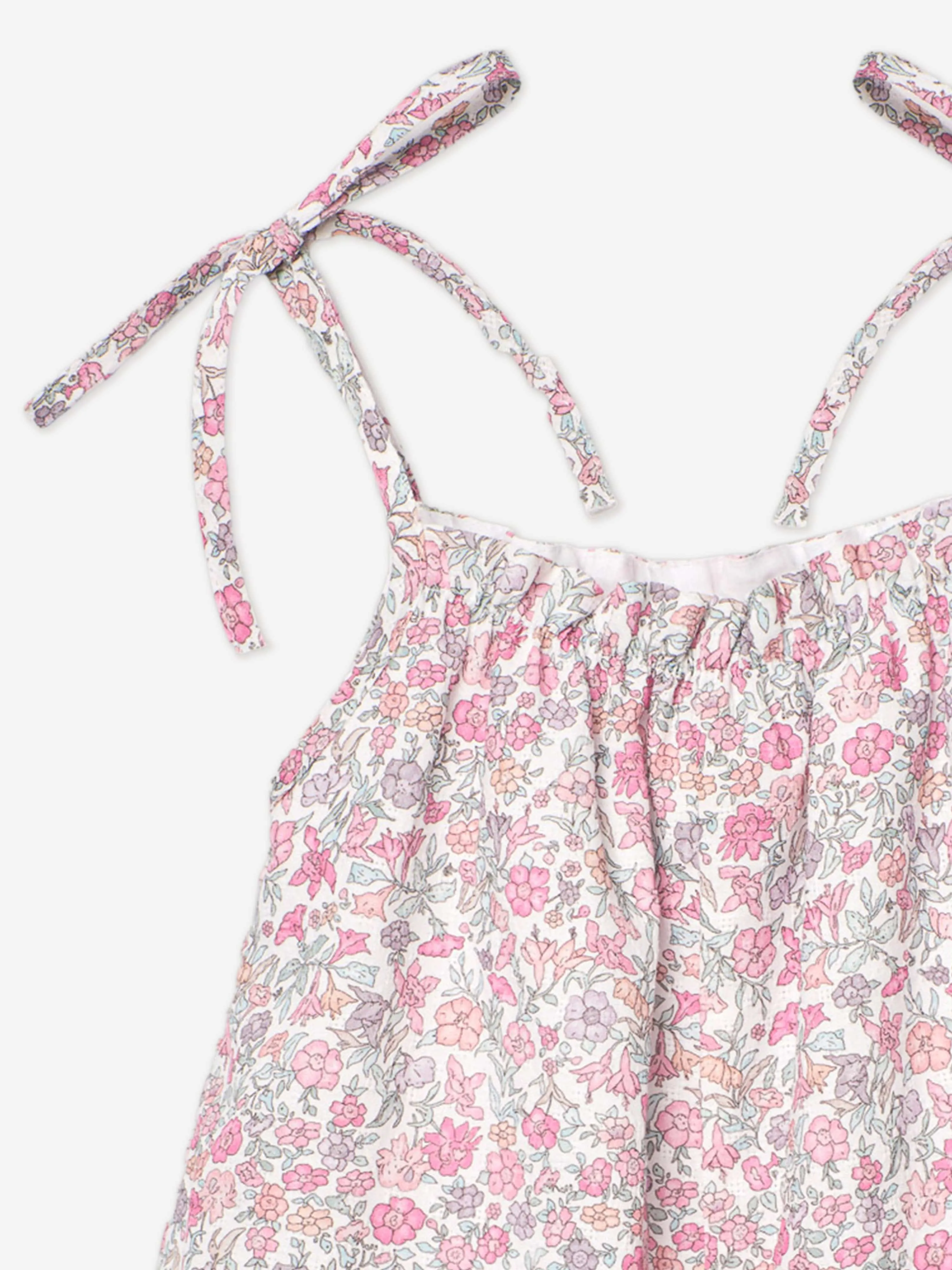 Rosa Blumen-Romper für Babygirls