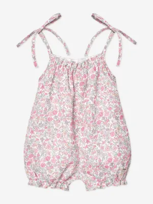 Rosa Blumen-Romper für Babygirls