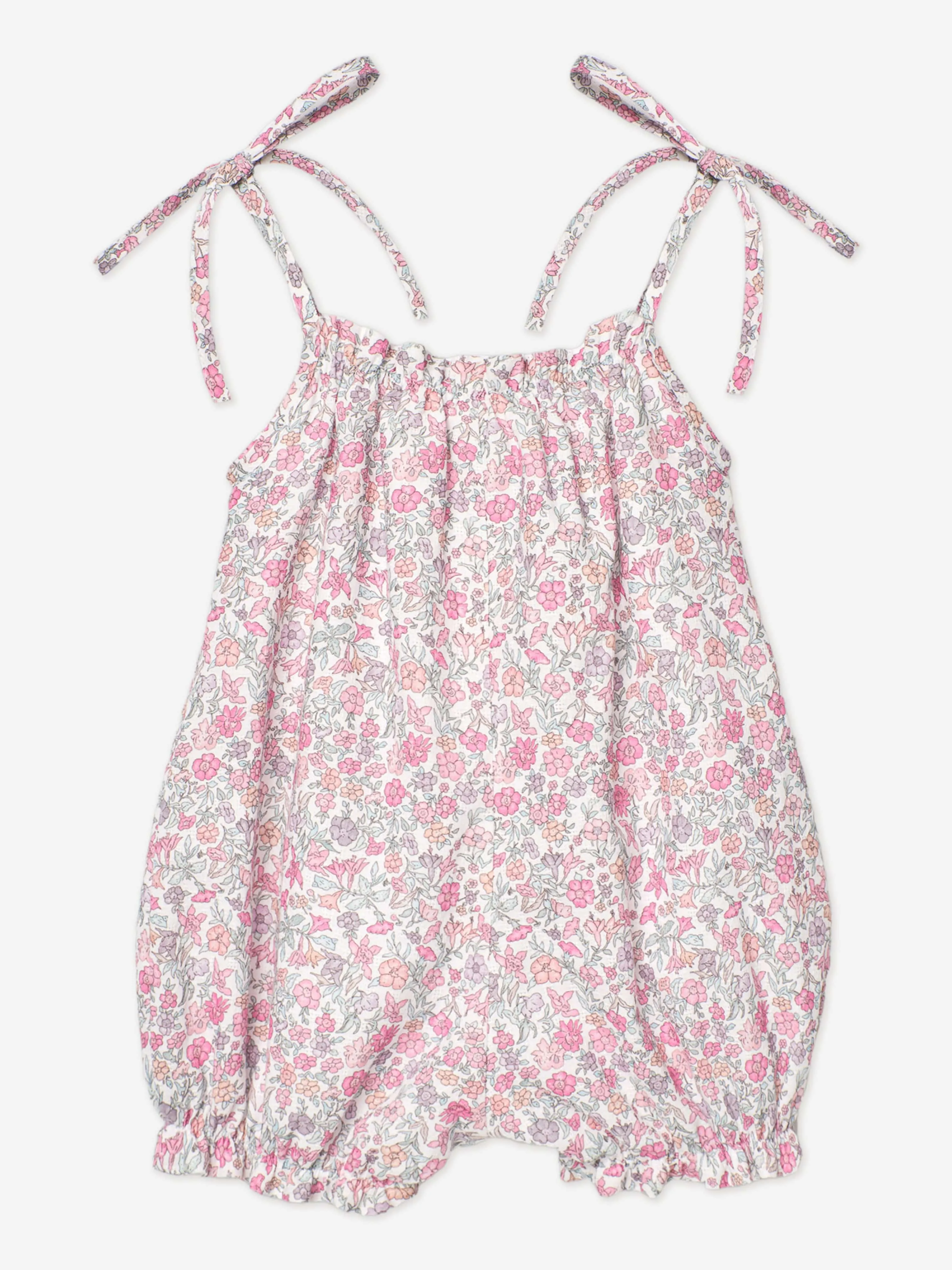 Rosa Blumen-Romper für Babygirls