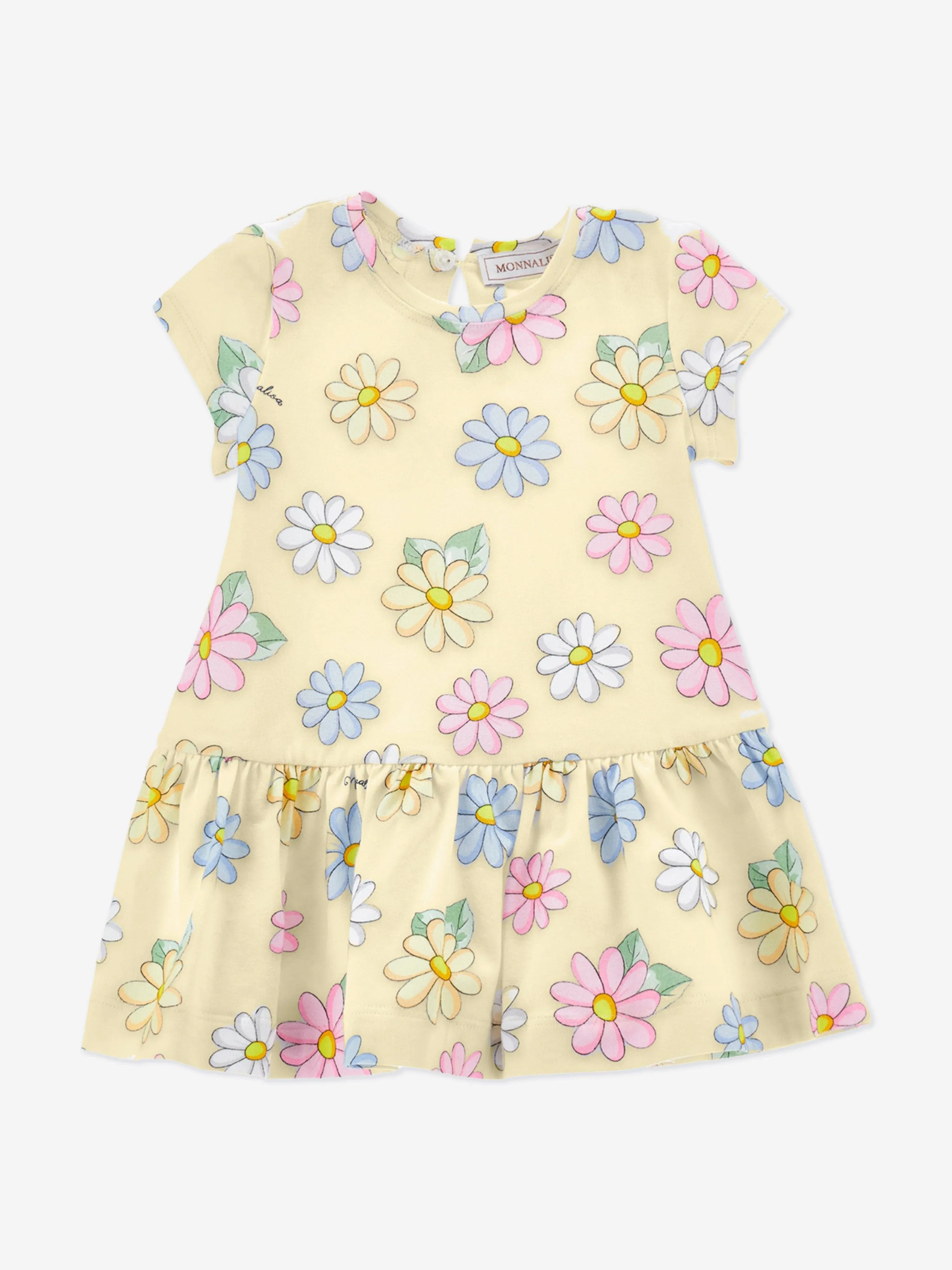 Gelbes Blumenprint-Kleid für Baby-Mädchen