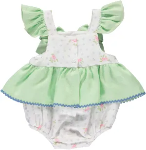 Grüner Baby-Body für Mädchen