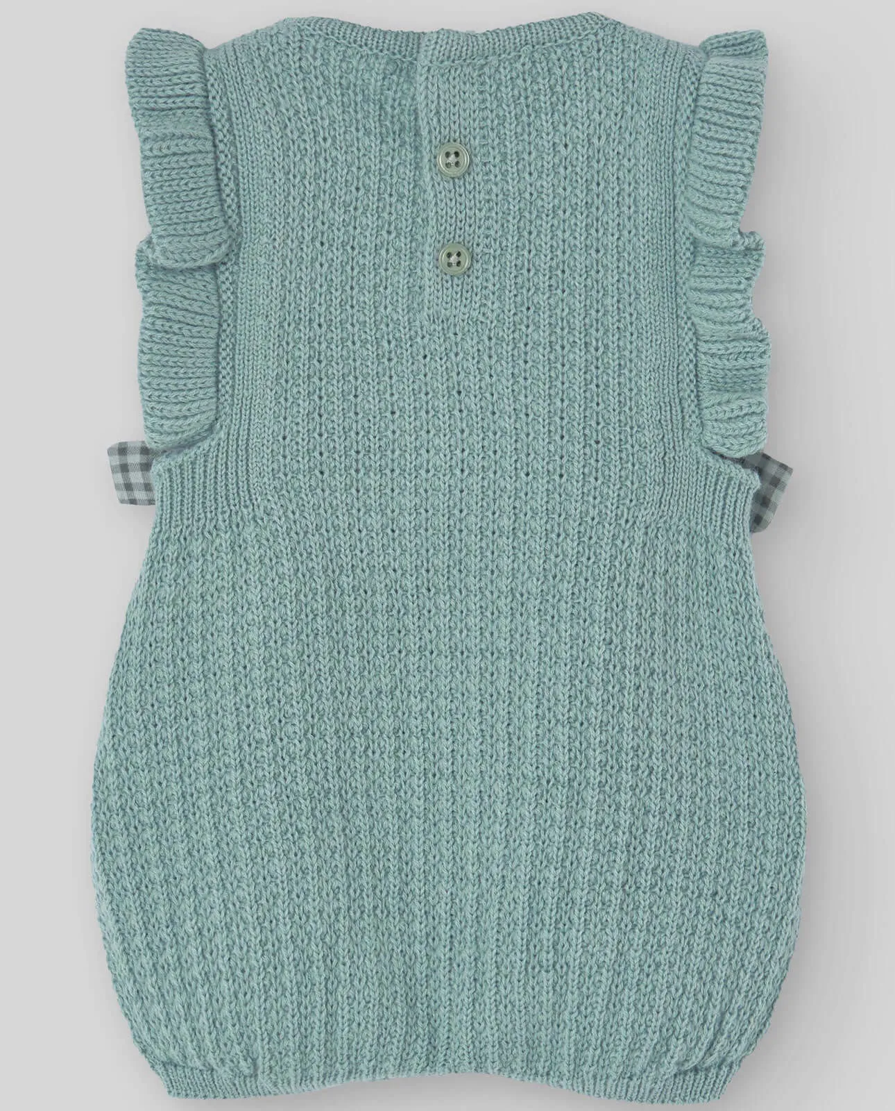 Grüner Strickoverall für Baby-Mädchen
