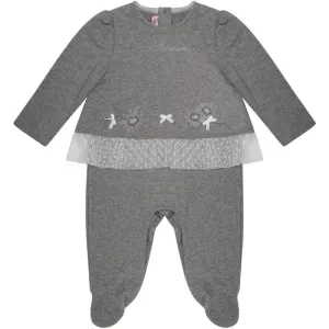 Grauer Baby-Strampler für Mädchen