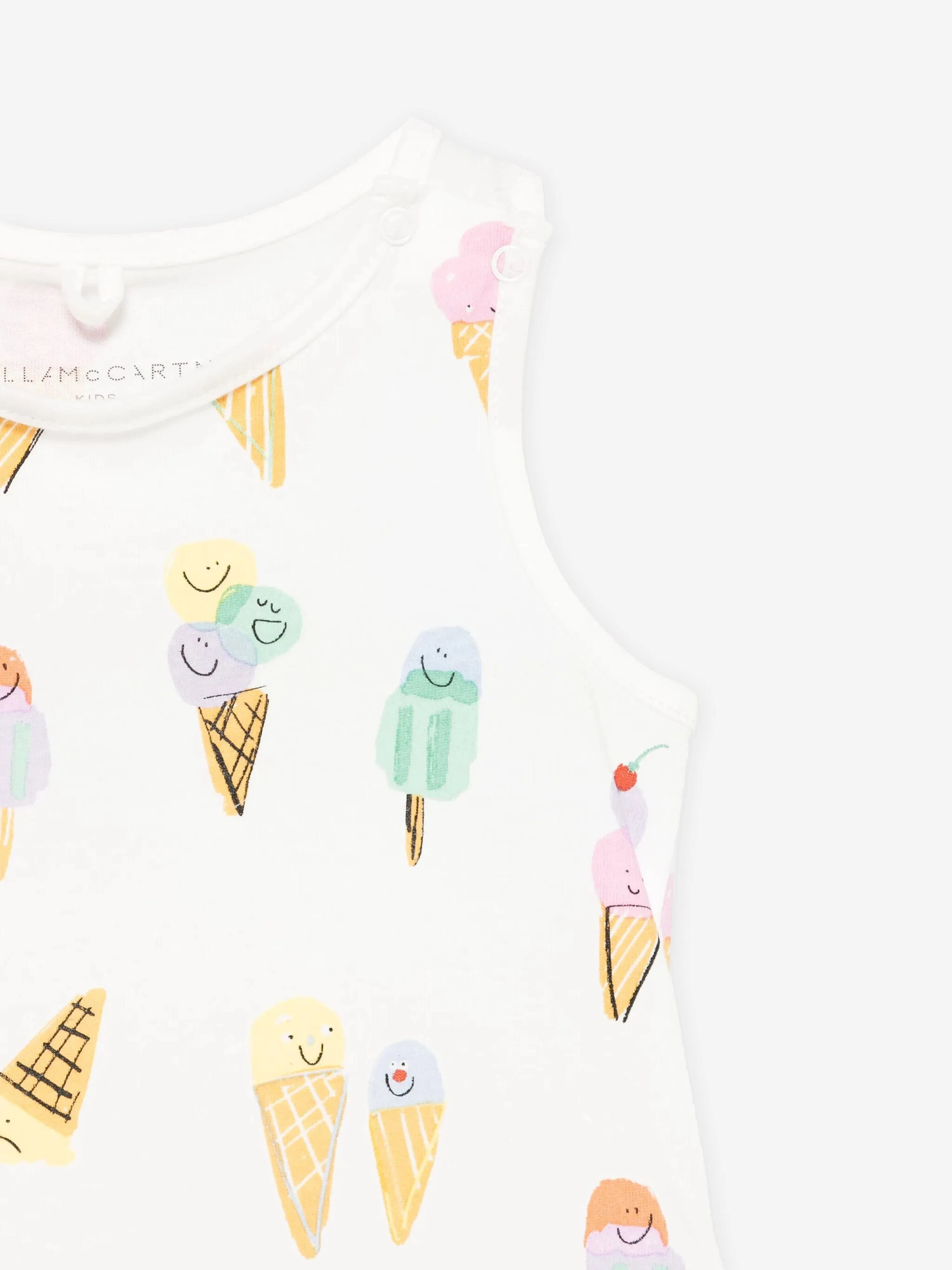 Baby Girls Eiscreme-Jerseykleid in Elfenbein