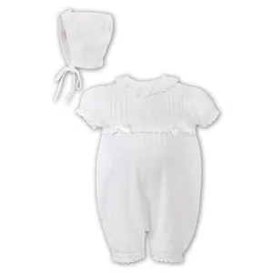Baby Girls Elfenbein Shortie & Haube