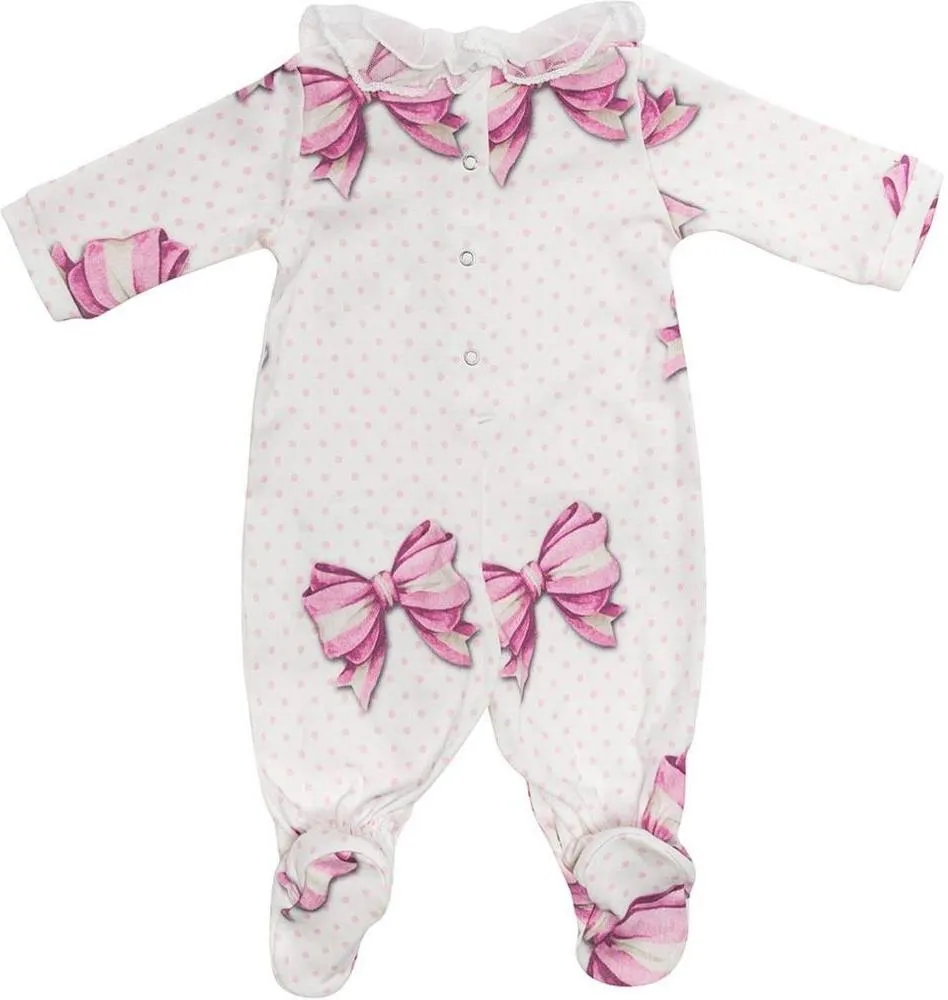 Baby Girls Elfenbein Punkt Babybody