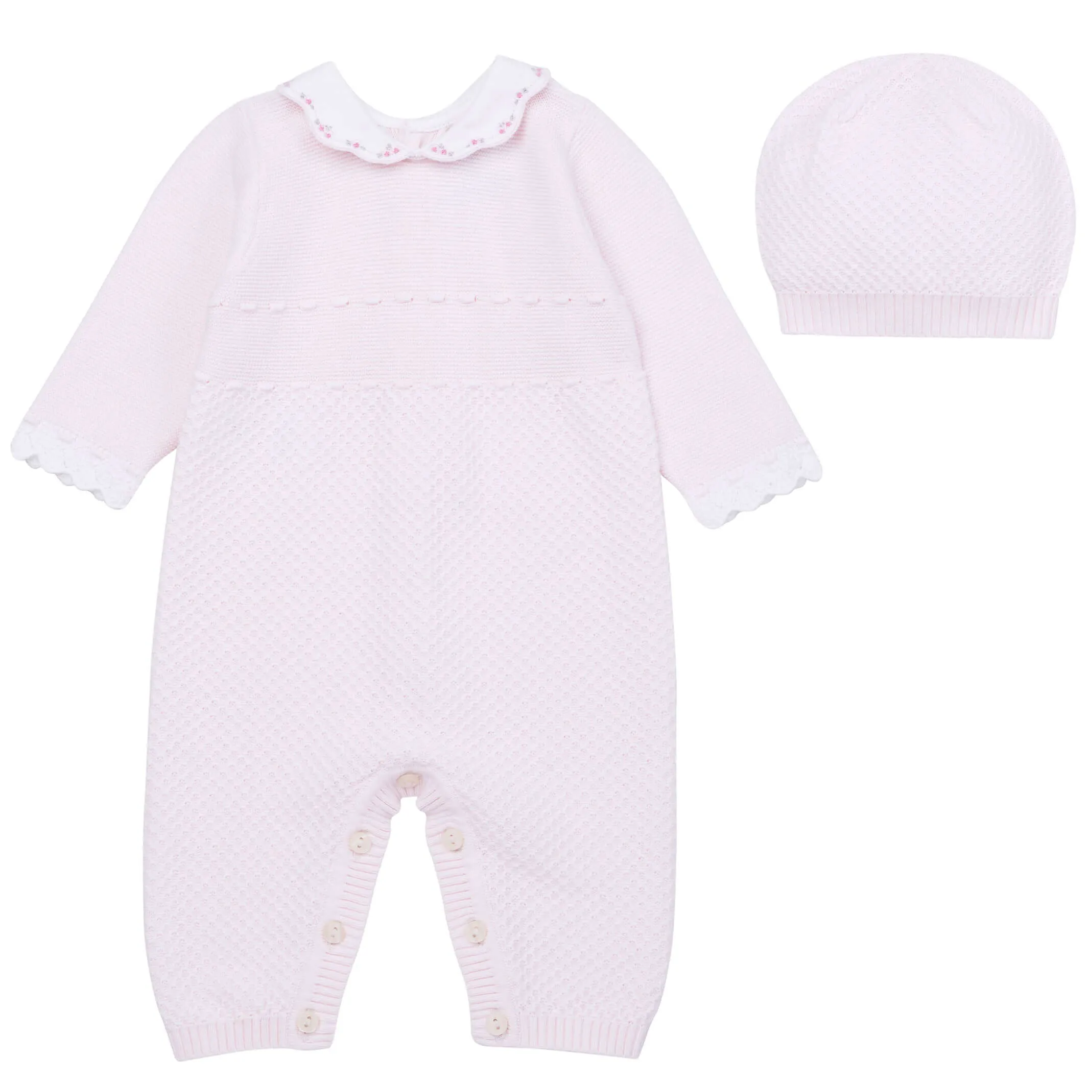 Strickoutfit & Mütze für Babygirls