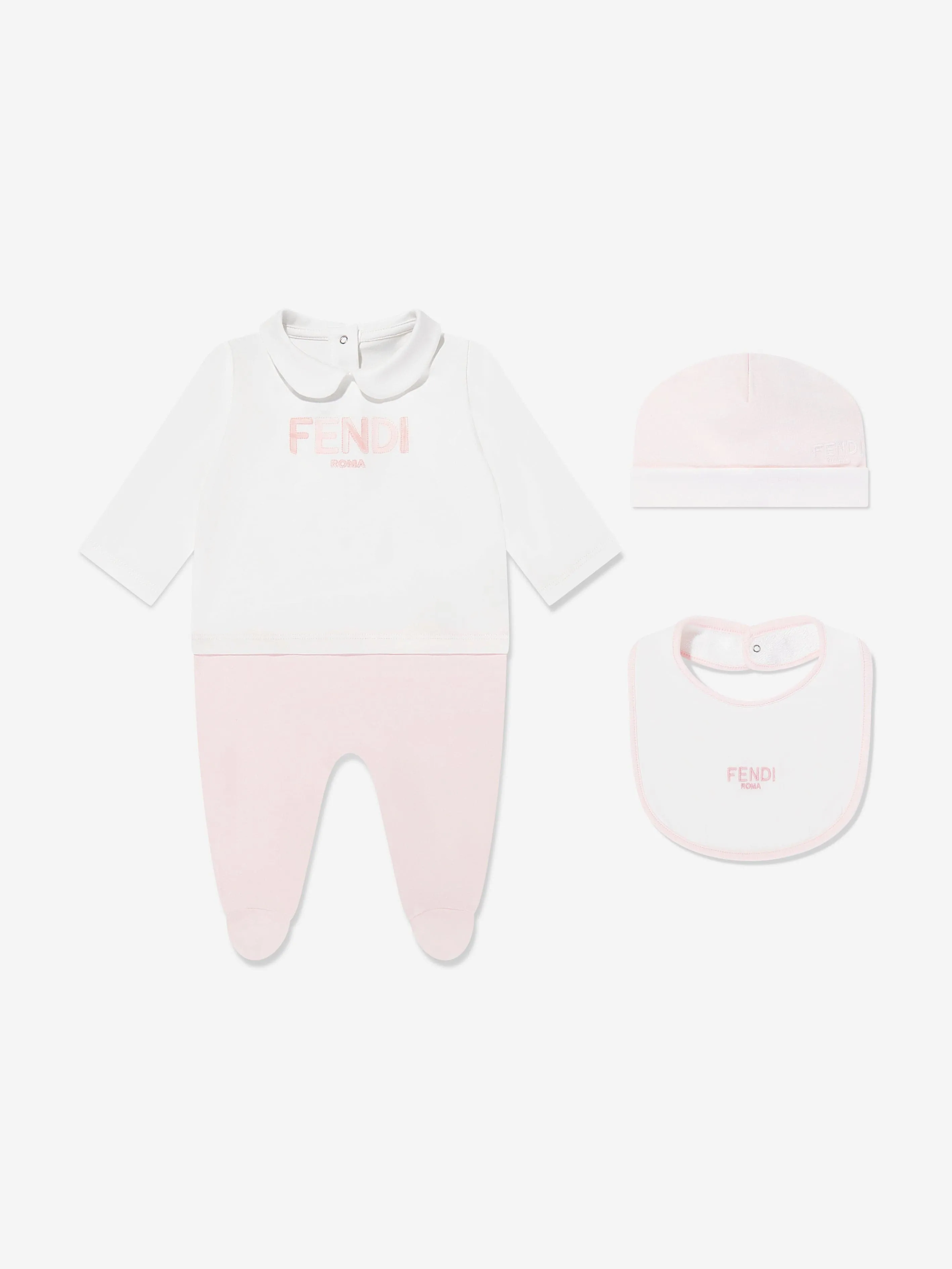 Baby Girls Logo Strampler-Set in Rosa