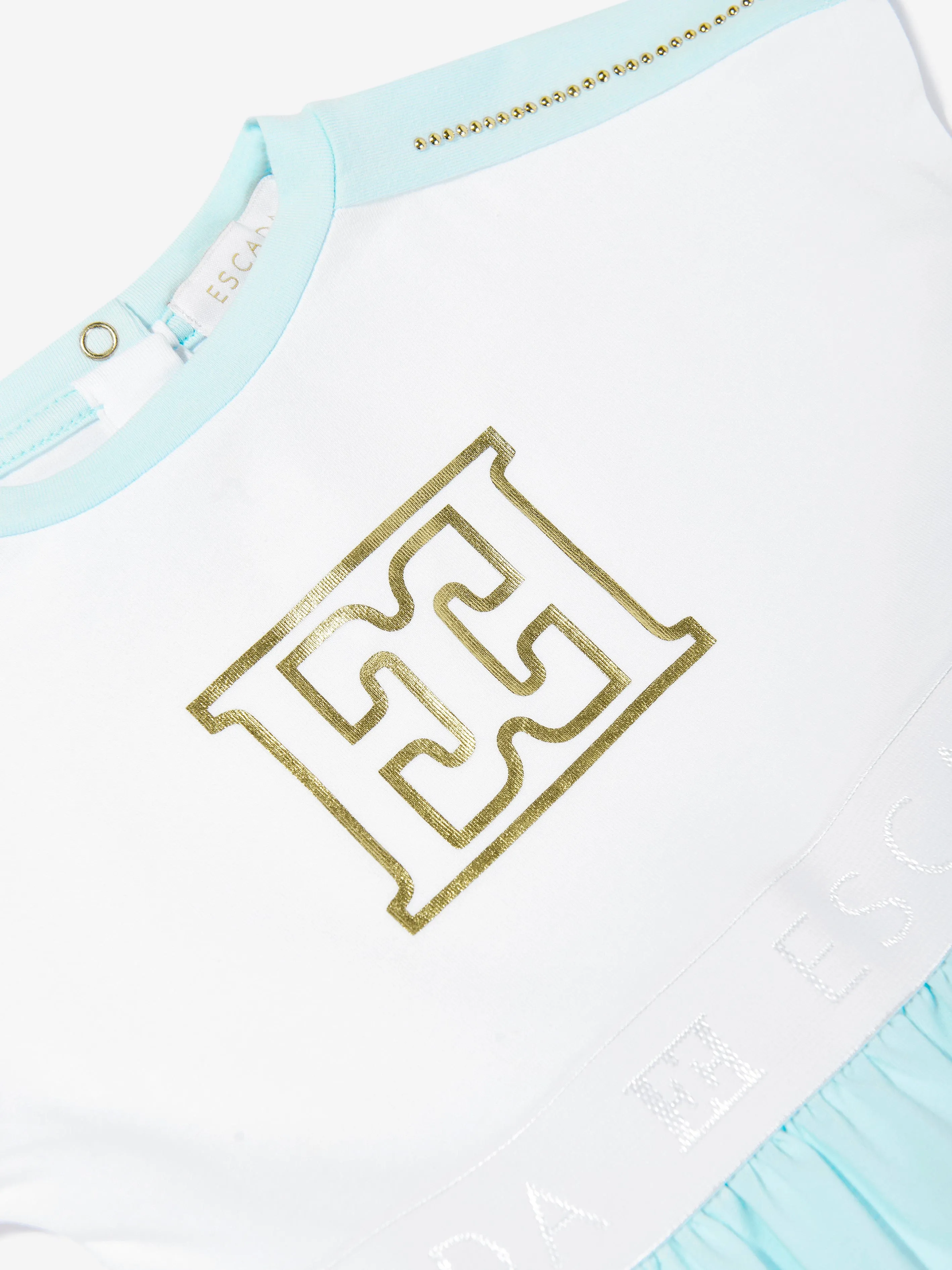 Baby Girls Logo-Kleid in Weiß