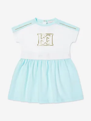 Baby Girls Logo-Kleid in Weiß