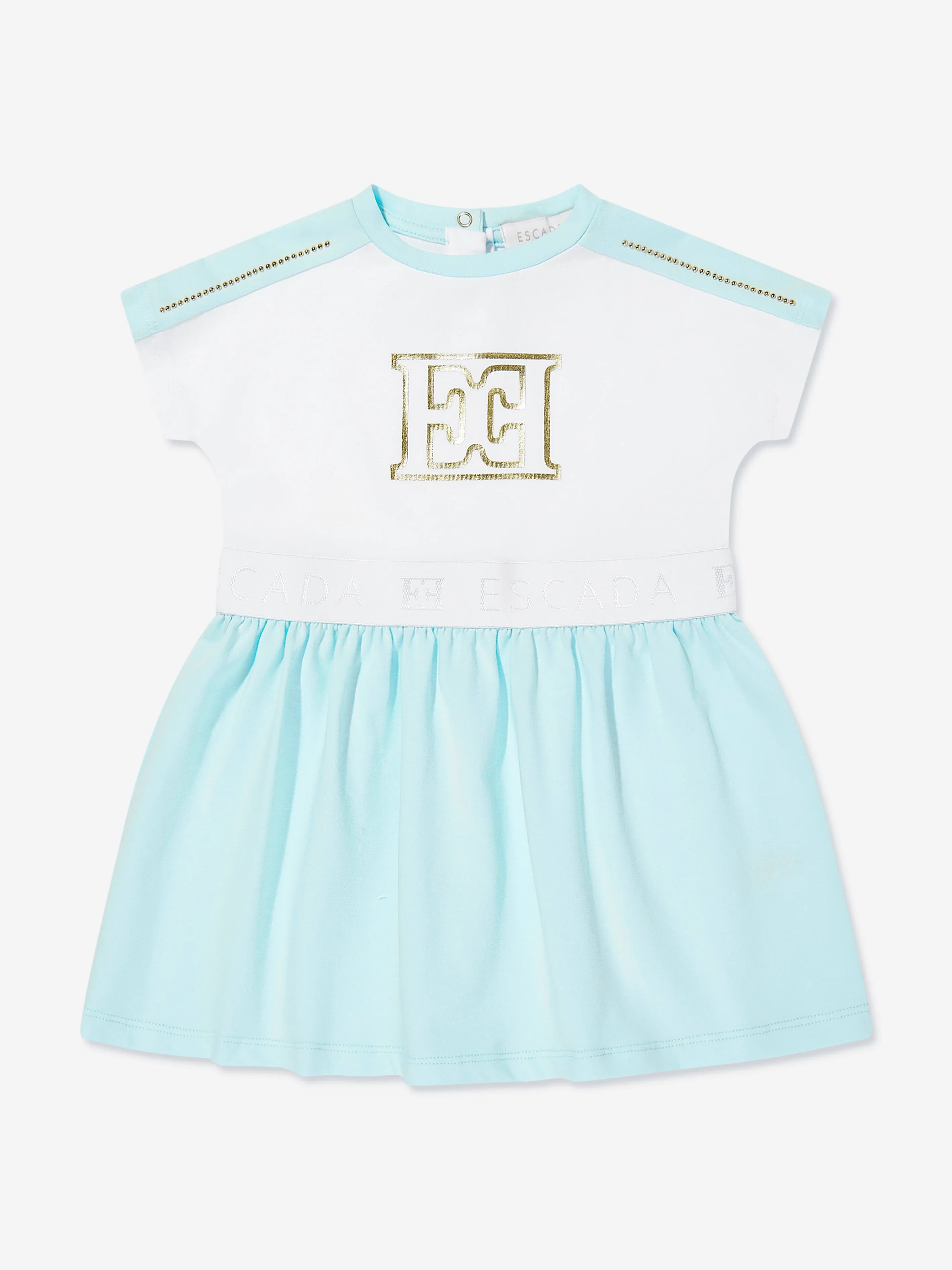 Baby Girls Logo-Kleid in Weiß
