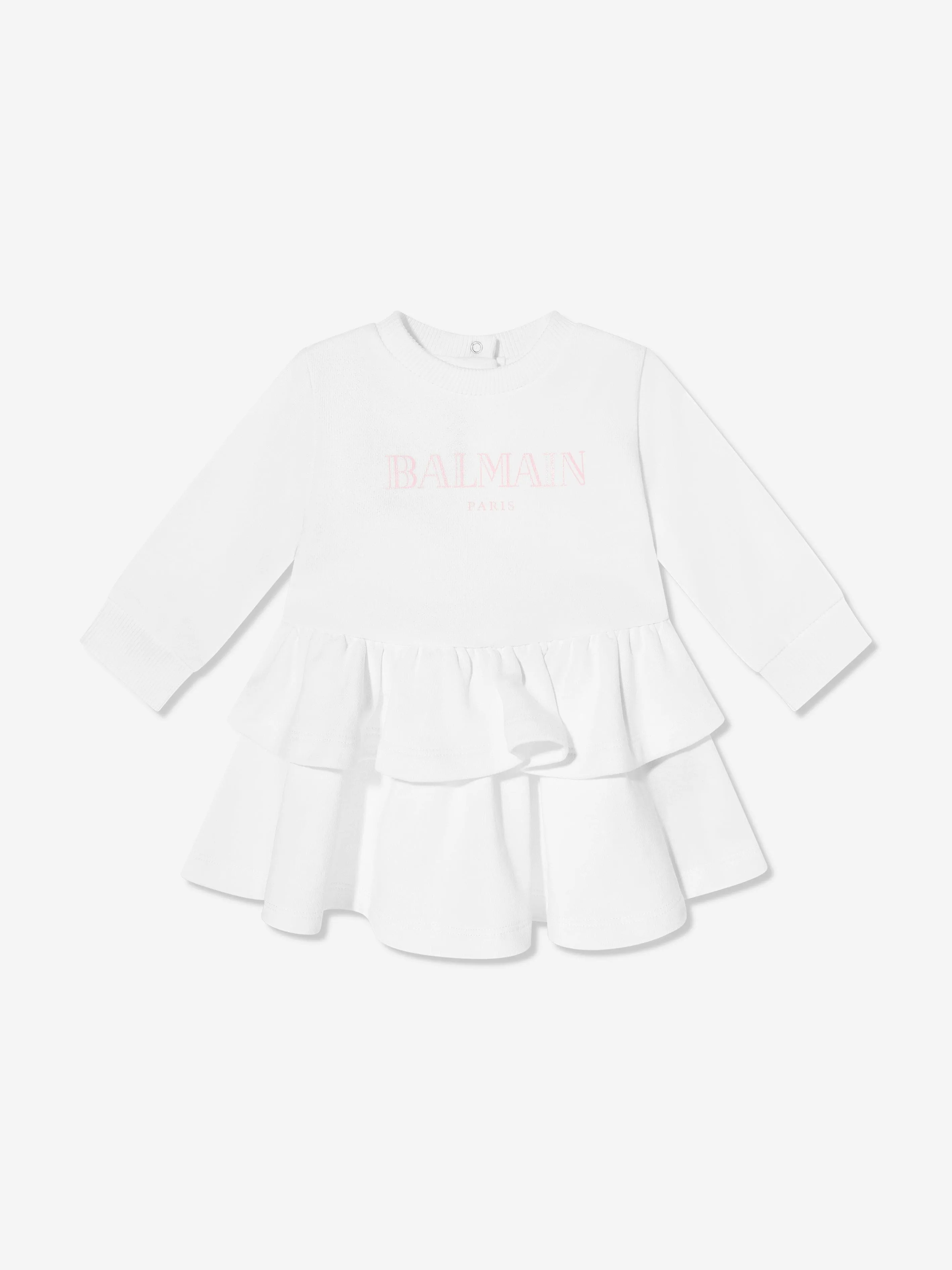 Baby Girls Logo Jersey-Kleid in Weiß
