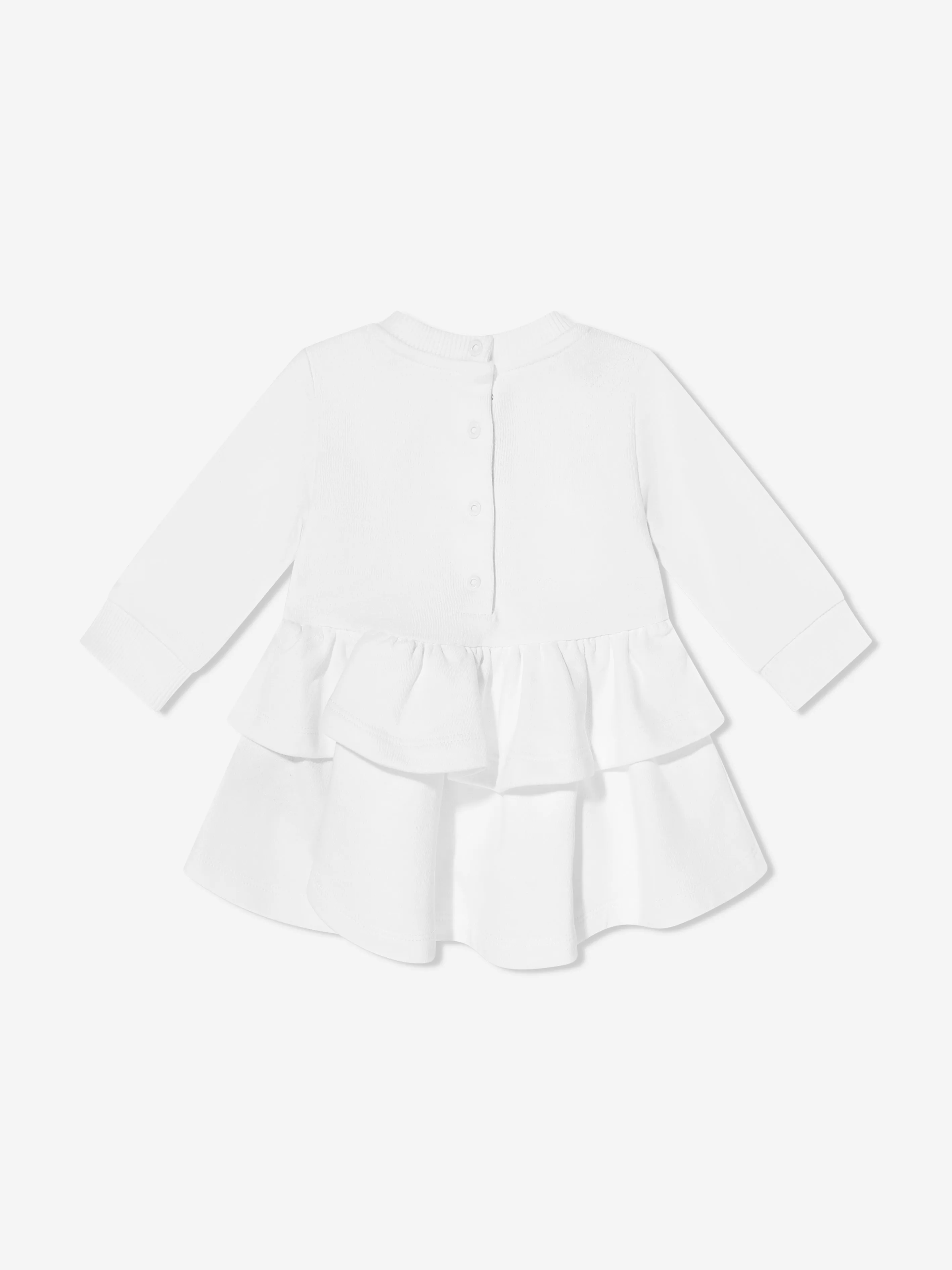 Baby Girls Logo Jersey-Kleid in Weiß