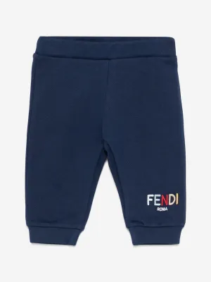 Baby Girls Logo Joggerhose in Marineblau