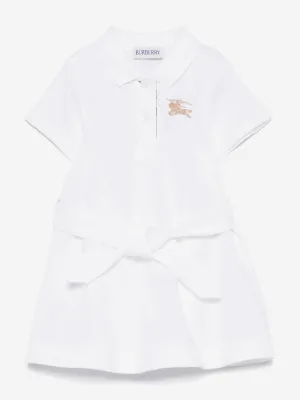 Mini Astrid Polo-Kleid für Mädchen in Weiß